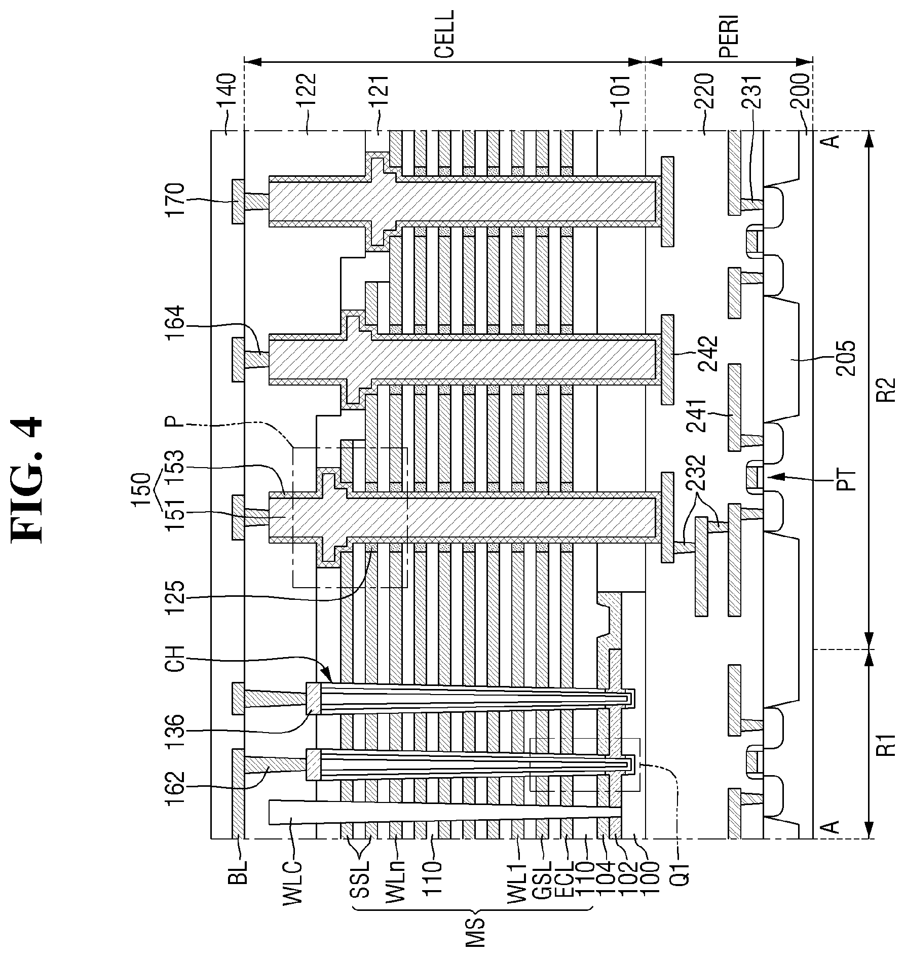 Patent US12588199 Figure 4 – Non-volatile memory device and electronic system including the same