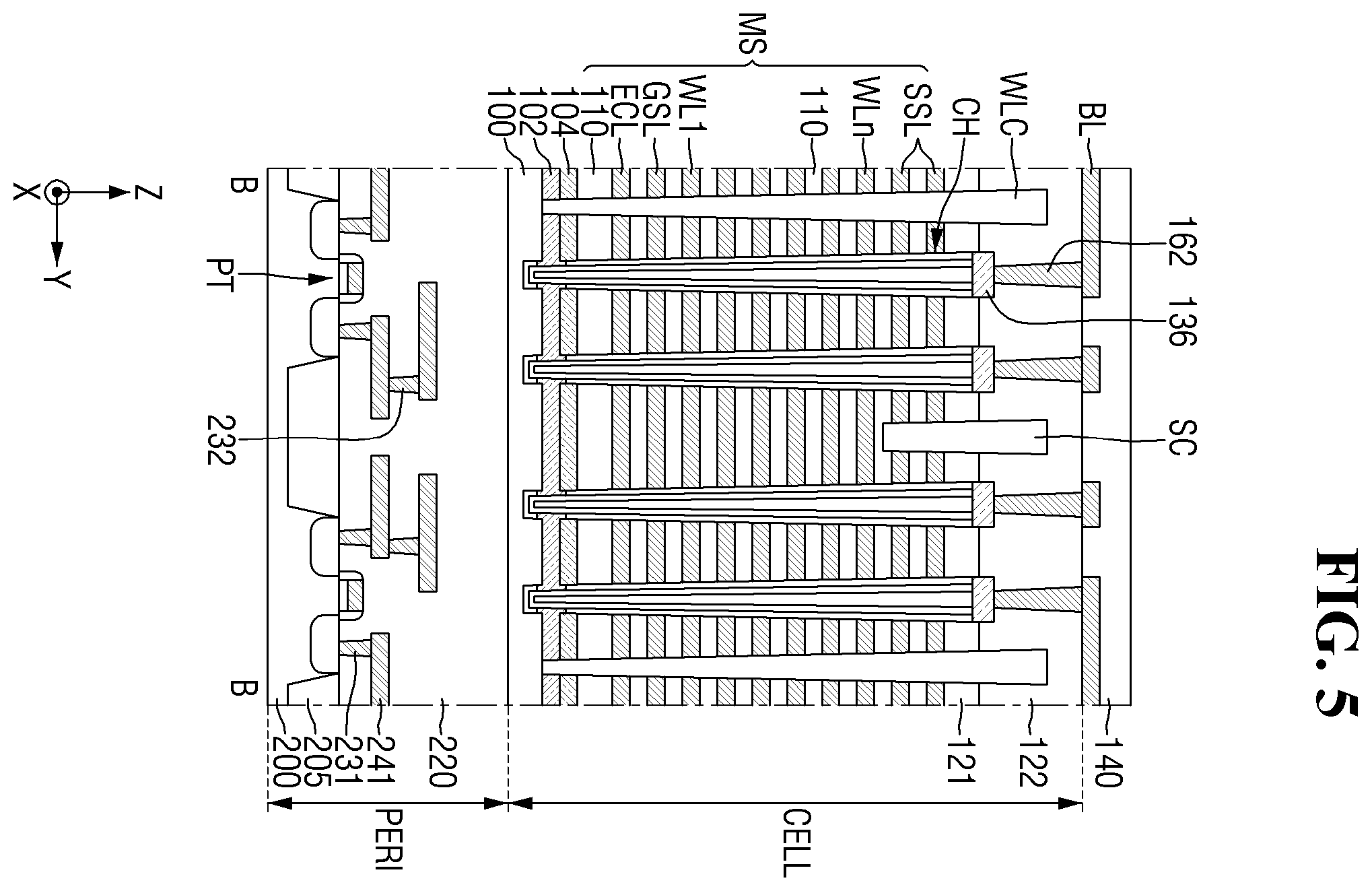 Patent US12588199 Figure 5 – Non-volatile memory device and electronic system including the same