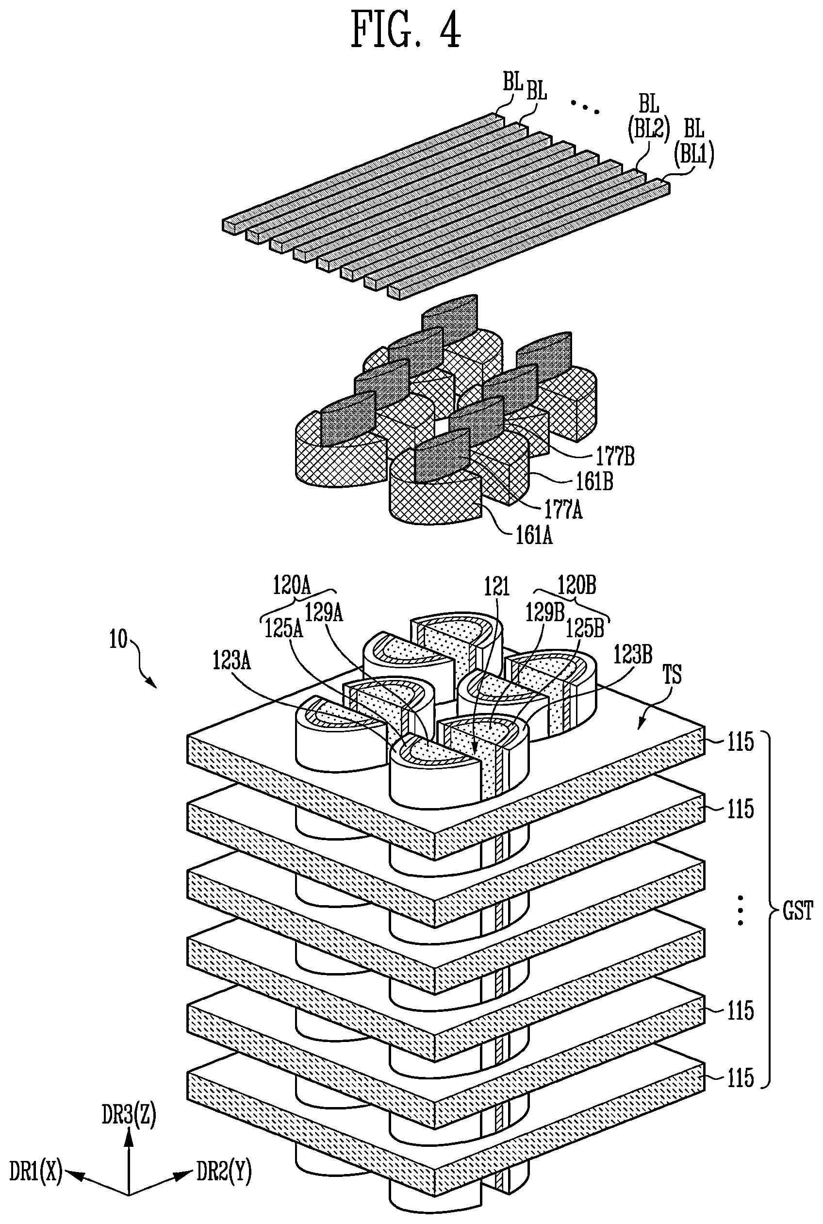 Patent US12588203 Figure 5 – Semiconductor memory device with decreased parasitic capacitance