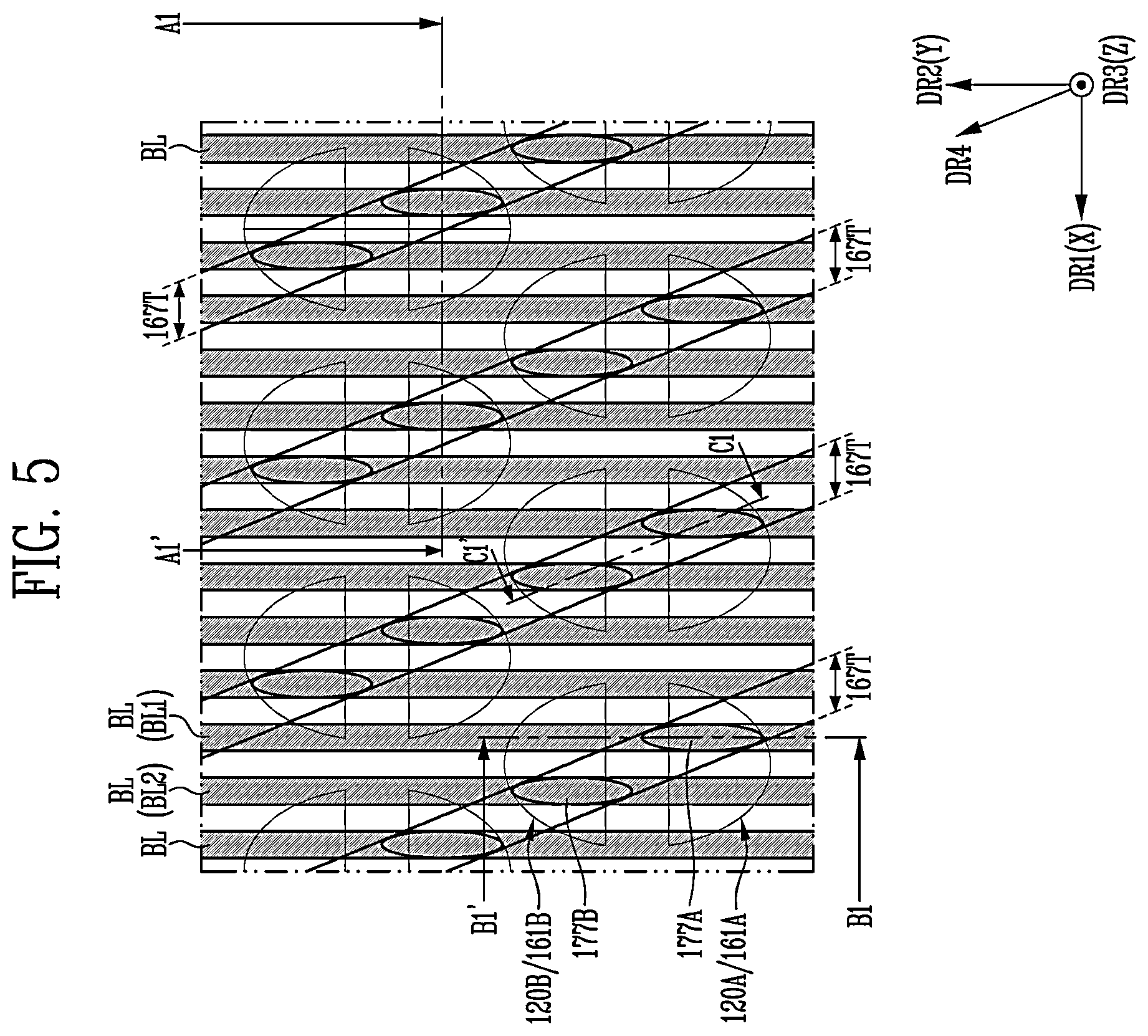 Patent US12588203 Figure 6 – Semiconductor memory device with decreased parasitic capacitance