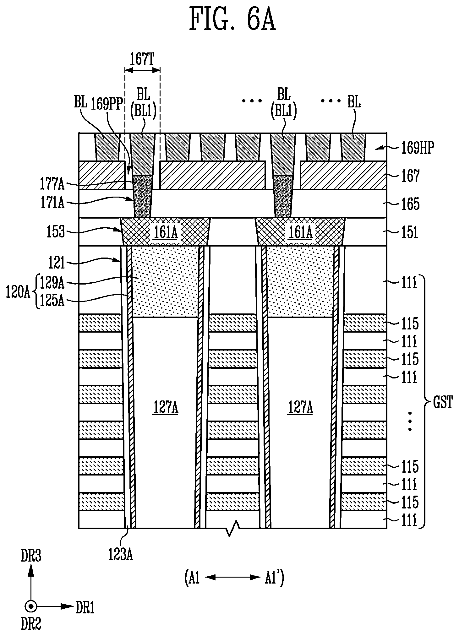 Patent US12588203 Figure 7 – Semiconductor memory device with decreased parasitic capacitance