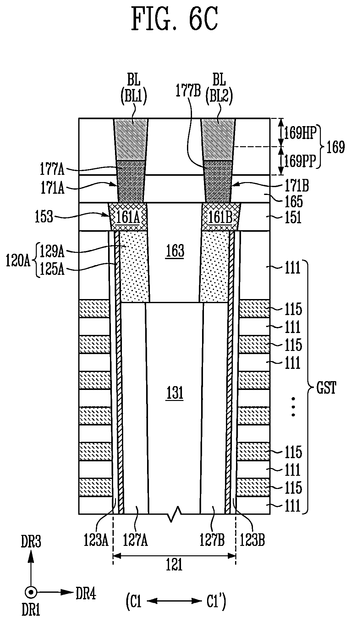 Patent US12588203 Figure 9 – Semiconductor memory device with decreased parasitic capacitance