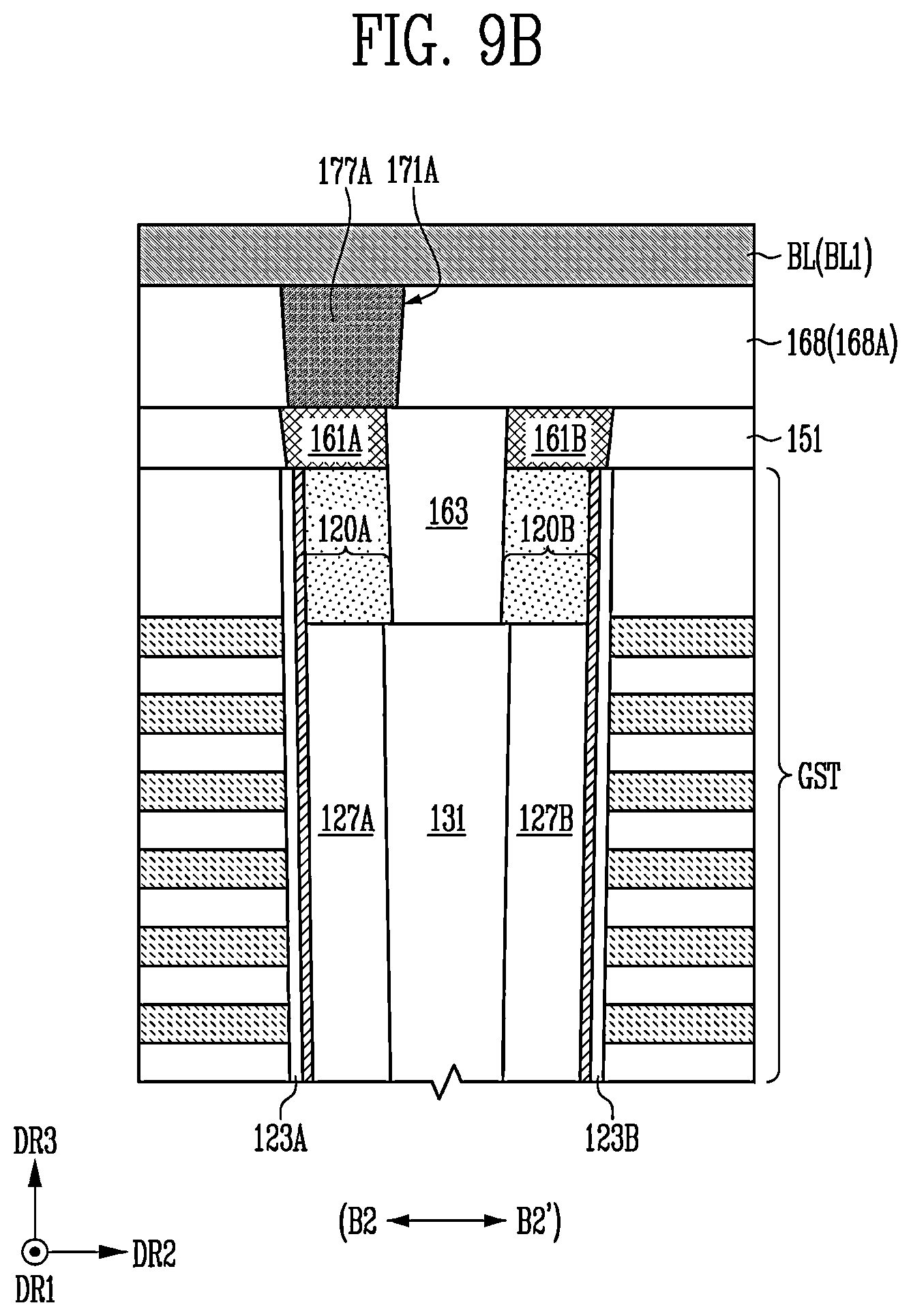 Patent US12588203 Figure 15 – Semiconductor memory device with decreased parasitic capacitance