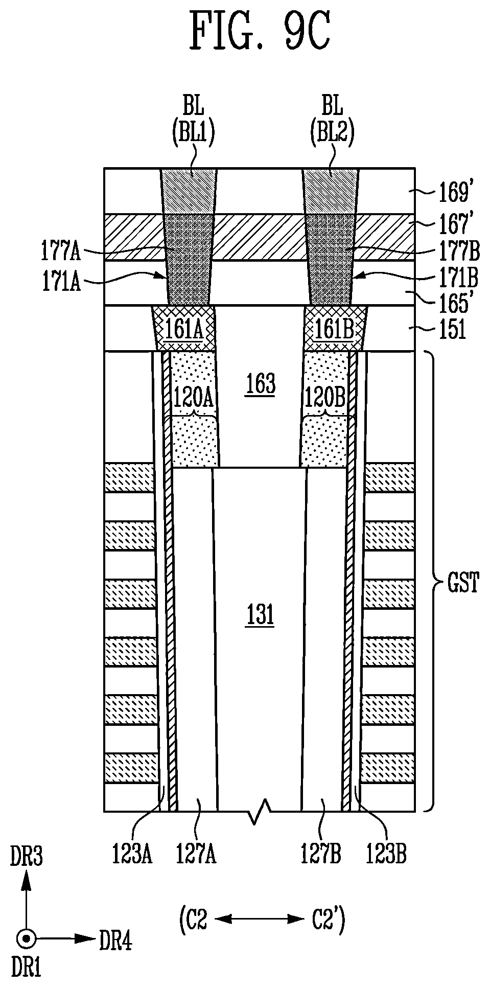 Patent US12588203 Figure 16 – Semiconductor memory device with decreased parasitic capacitance