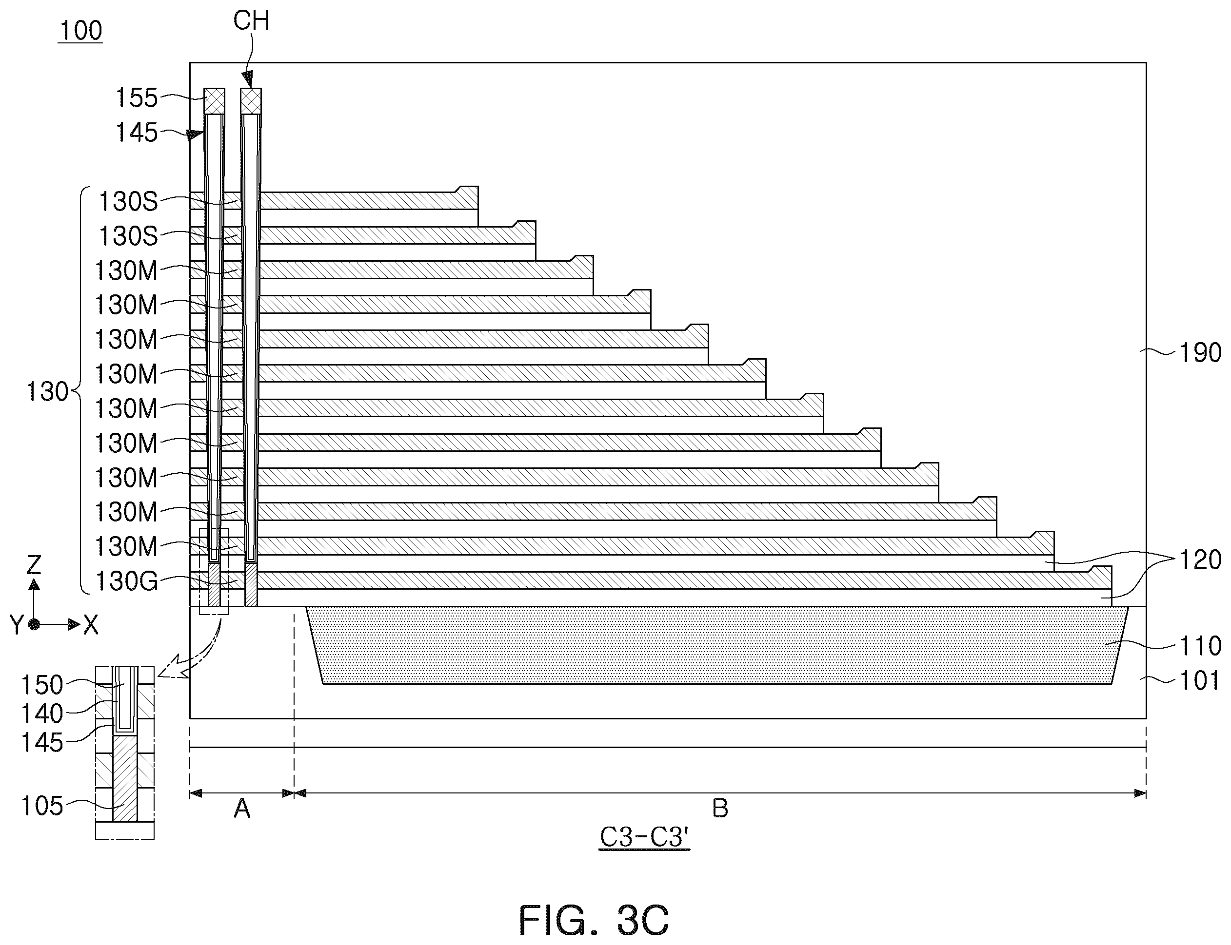 Patent US12588205 Figure 7 – Semiconductor device and electronic system including the same