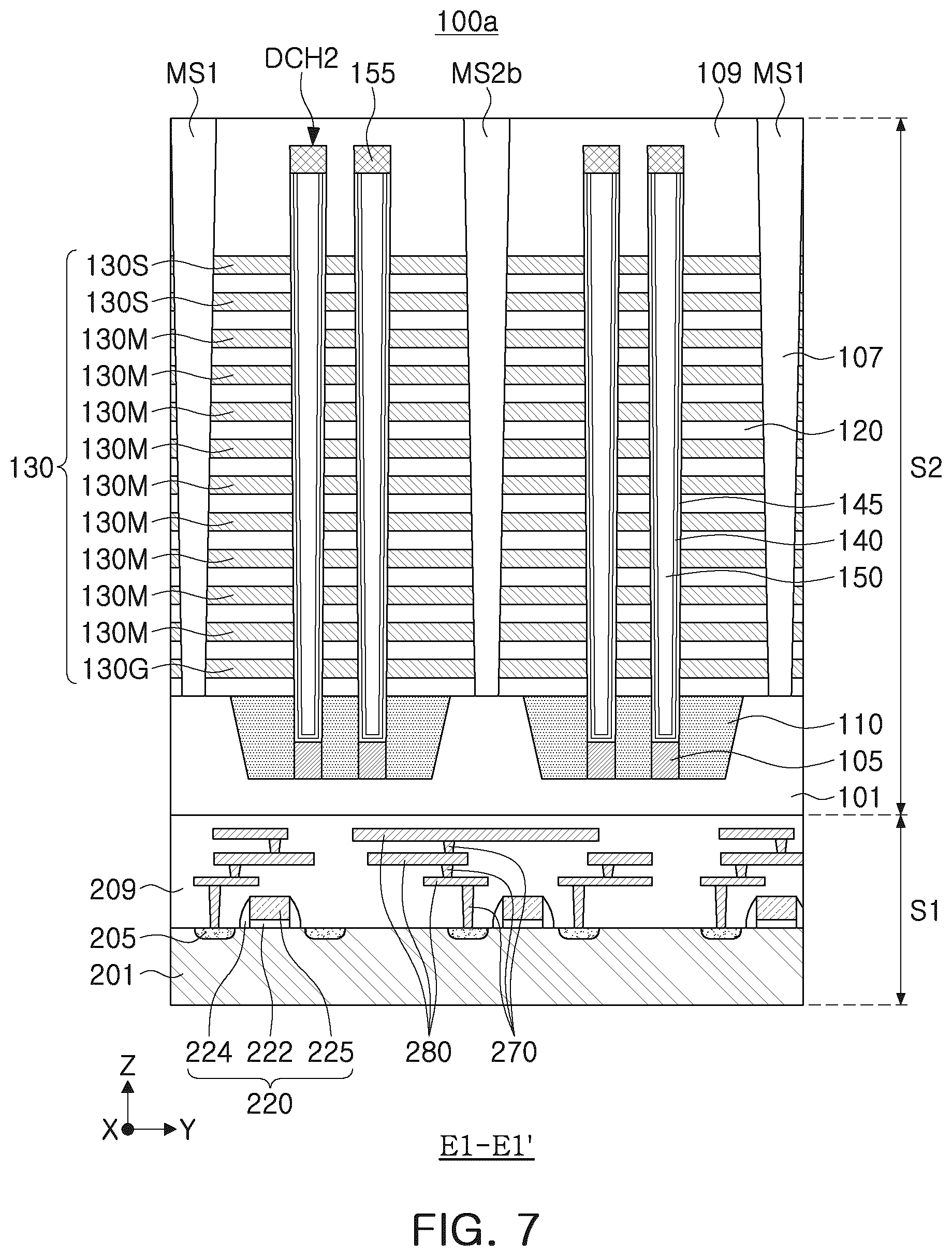 Patent US12588205 Figure 12 – Semiconductor device and electronic system including the same