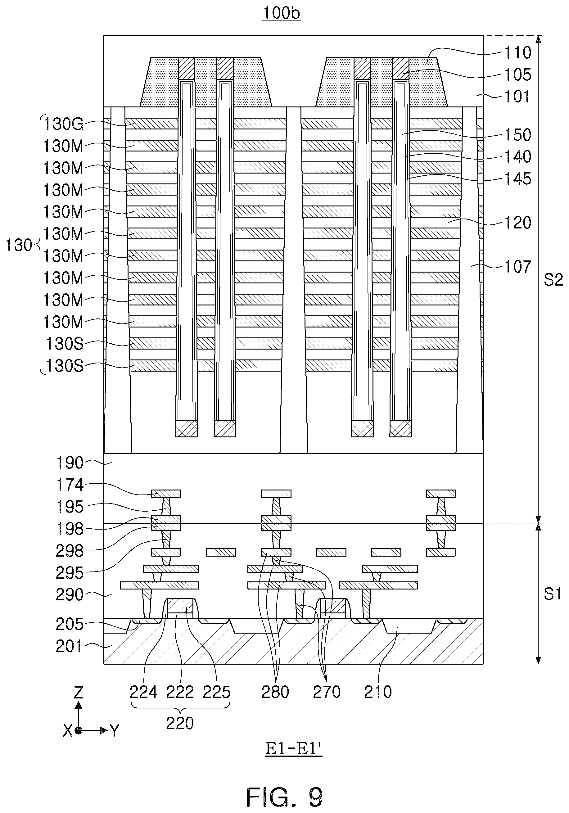 Patent US12588205 Figure 14 – Semiconductor device and electronic system including the same