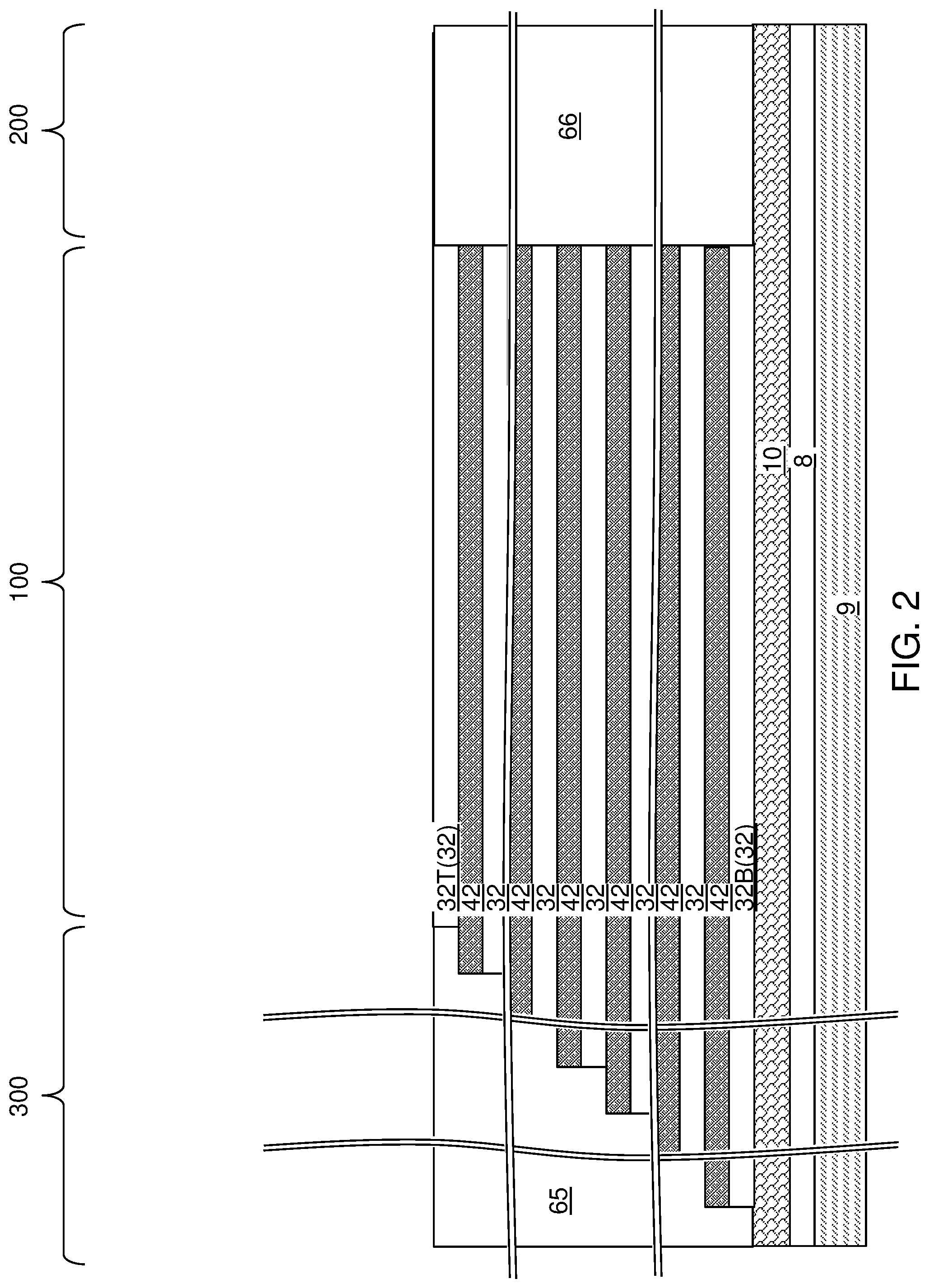 Patent US12588208 Figure 2 – Three-dimensional memory device containing insulated gate located over a top source layer for applying GIDL erase voltage and method for manufacturing the same