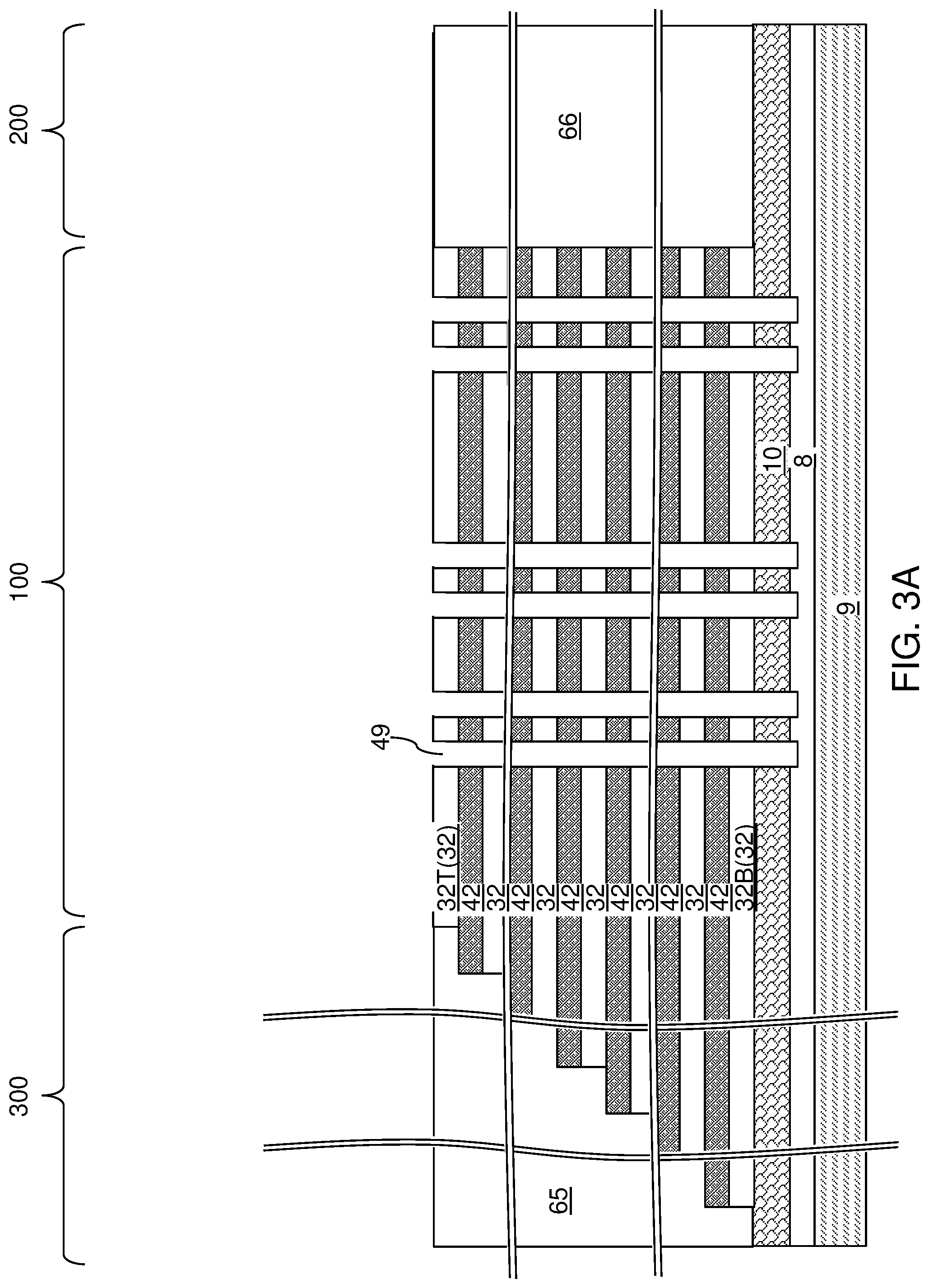 Patent US12588208 Figure 3 – Three-dimensional memory device containing insulated gate located over a top source layer for applying GIDL erase voltage and method for manufacturing the same