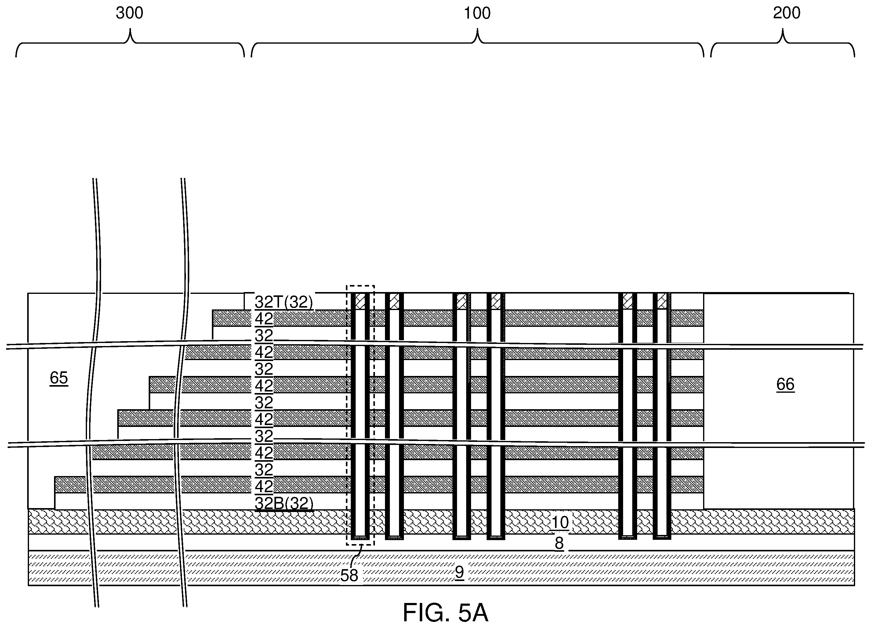 Patent US12588208 Figure 7 – Three-dimensional memory device containing insulated gate located over a top source layer for applying GIDL erase voltage and method for manufacturing the same