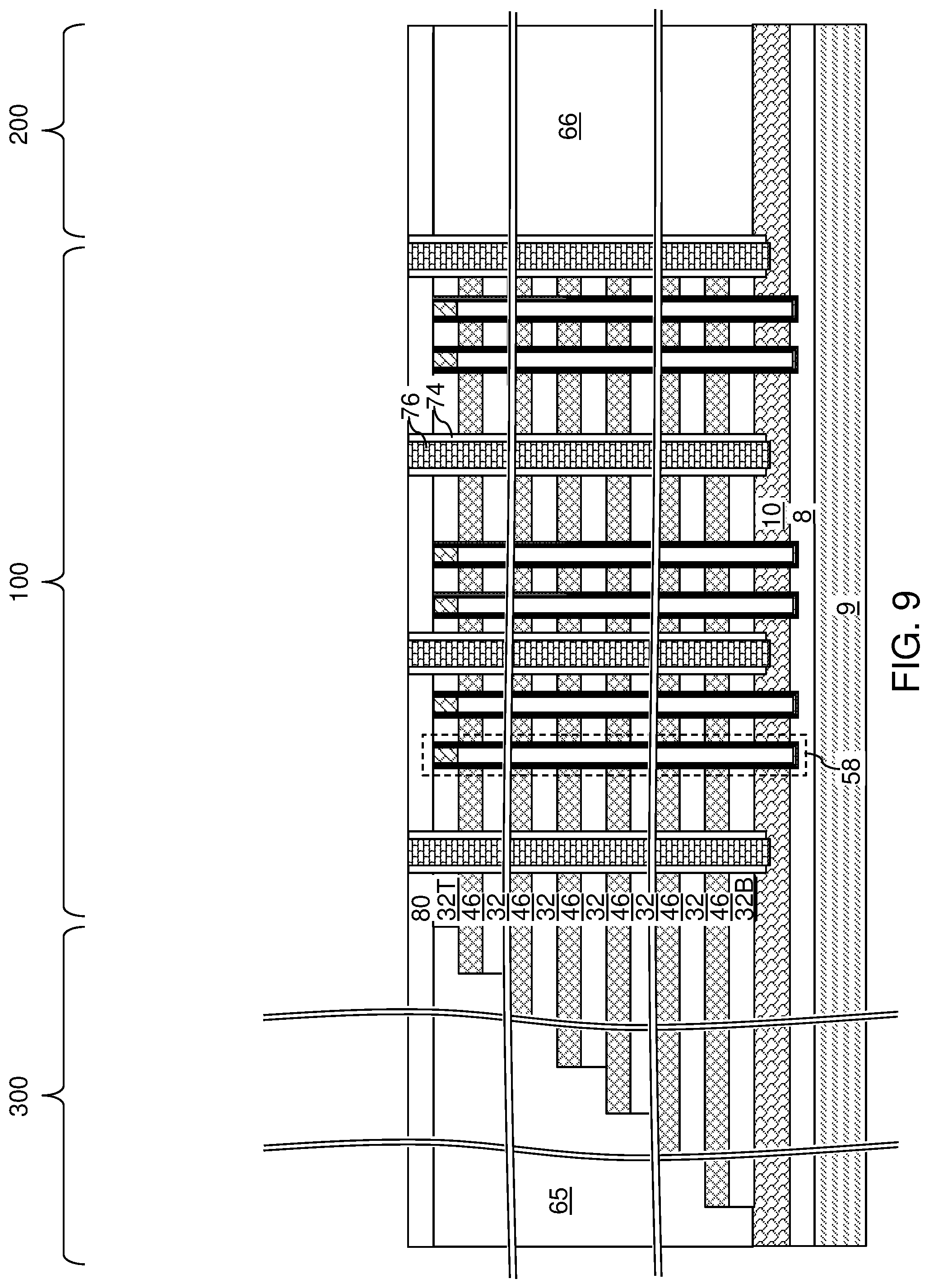 Patent US12588208 Figure 13 – Three-dimensional memory device containing insulated gate located over a top source layer for applying GIDL erase voltage and method for manufacturing the same