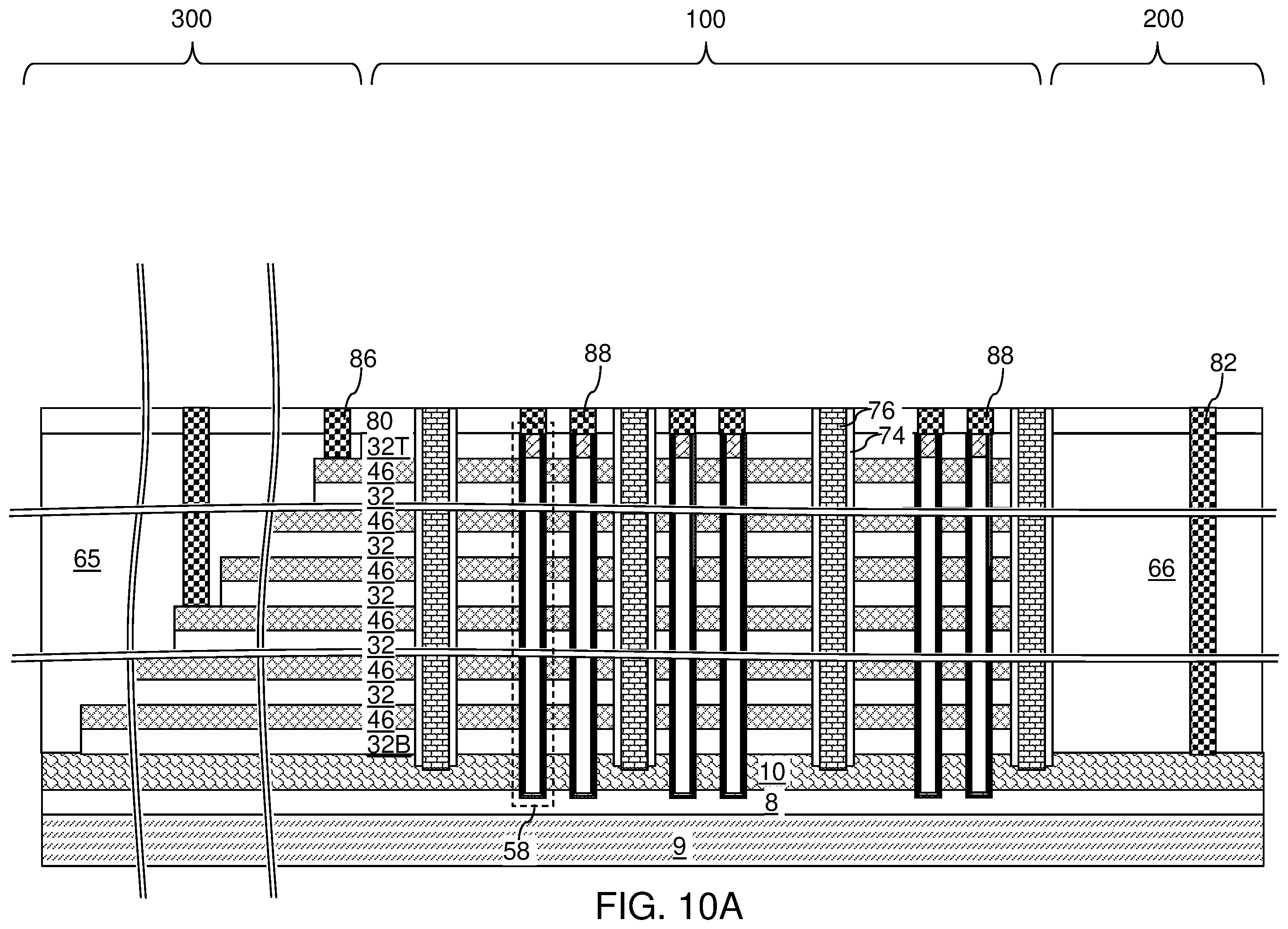 Patent US12588208 Figure 14 – Three-dimensional memory device containing insulated gate located over a top source layer for applying GIDL erase voltage and method for manufacturing the same