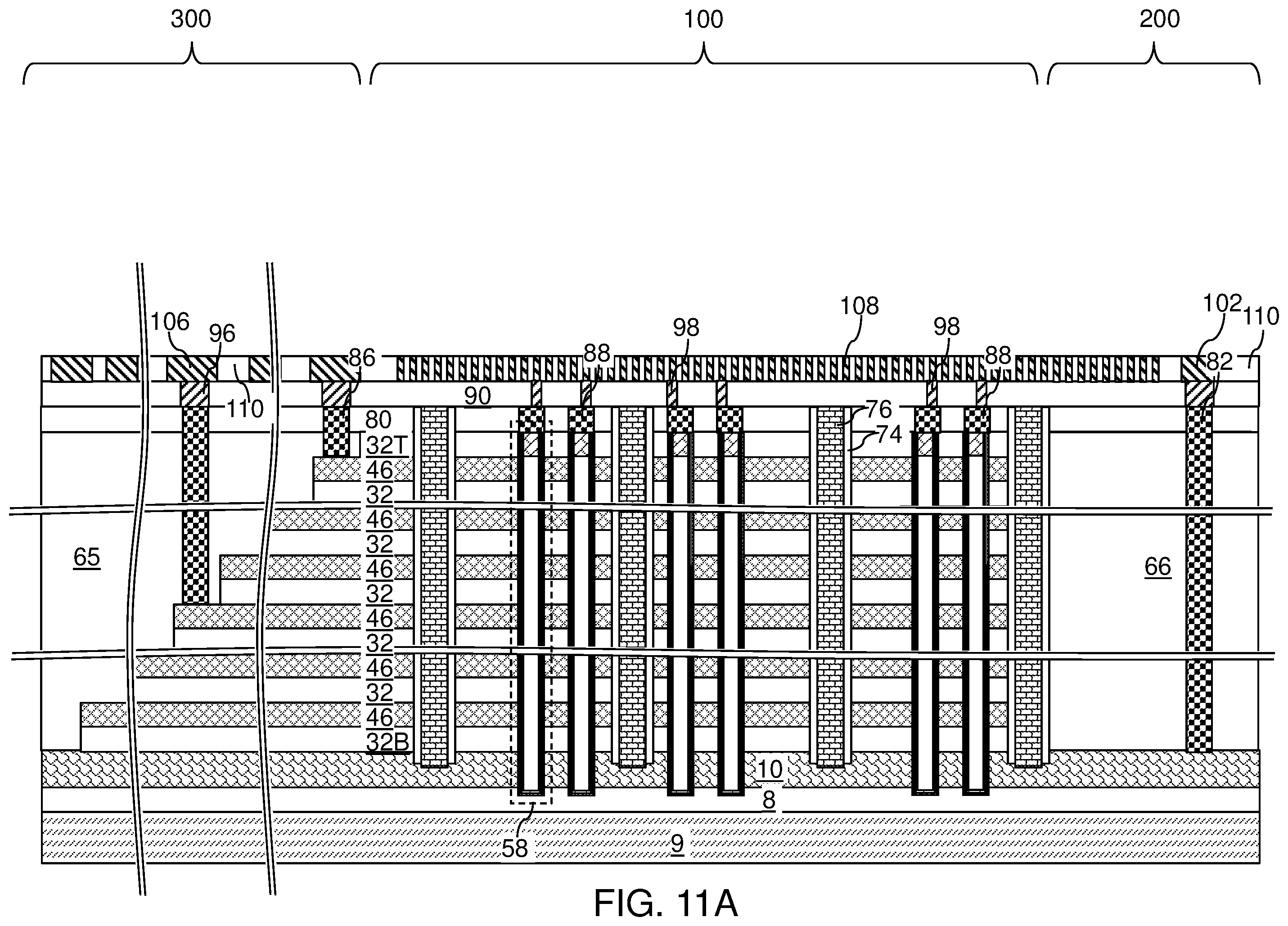 Patent US12588208 Figure 16 – Three-dimensional memory device containing insulated gate located over a top source layer for applying GIDL erase voltage and method for manufacturing the same
