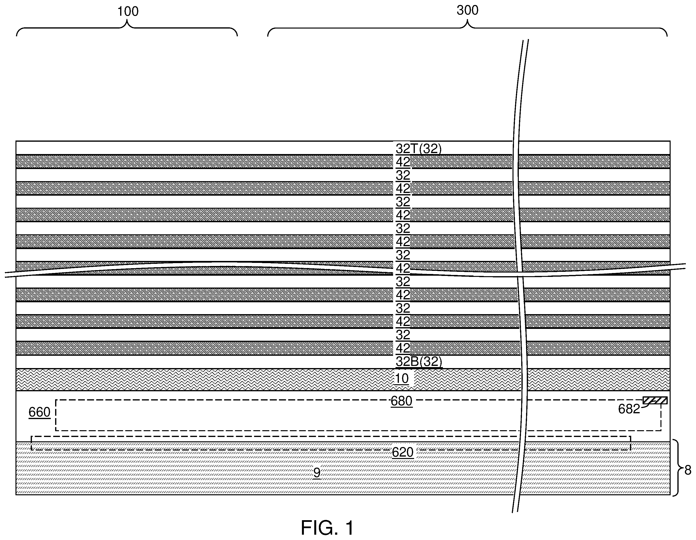 Patent US12588209 — Three-dimensional memory device containing composite word lines including a respective fluorine-free capping sublayer and methods of forming the same — Figure 1
