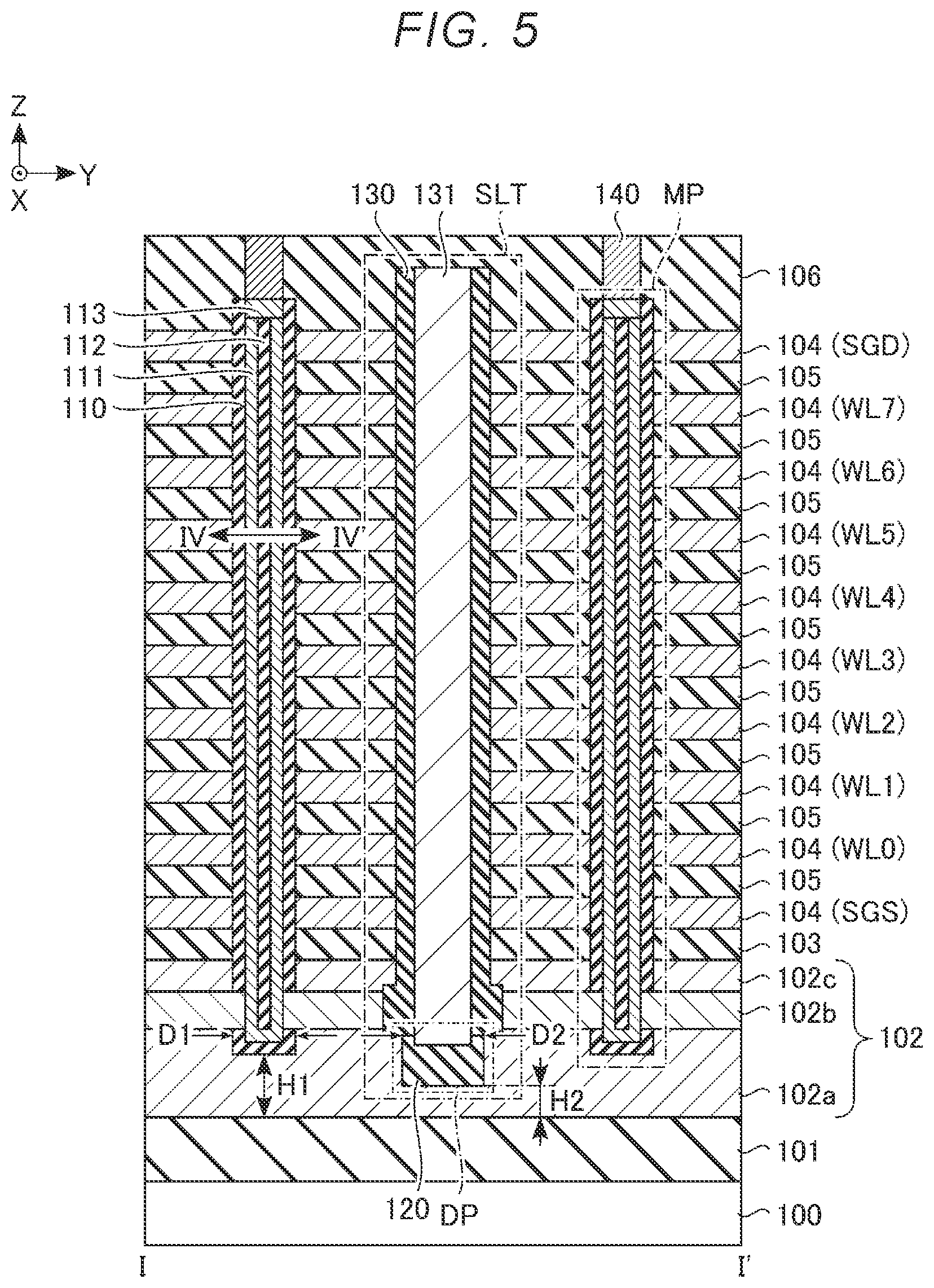 Patent US12588210 Figure 5 – Semiconductor memory device