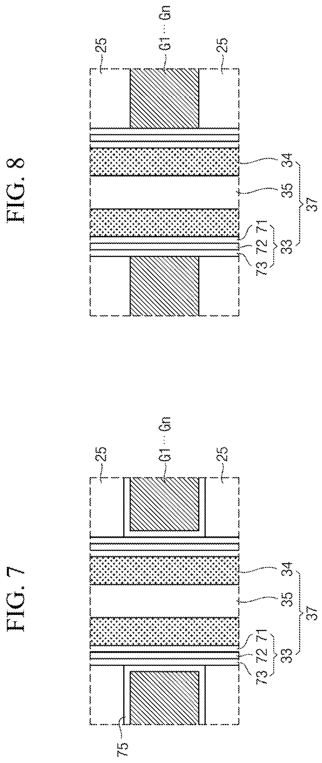 Patent US12588211 Figure 7 – Semiconductor device including stack structure and trenches