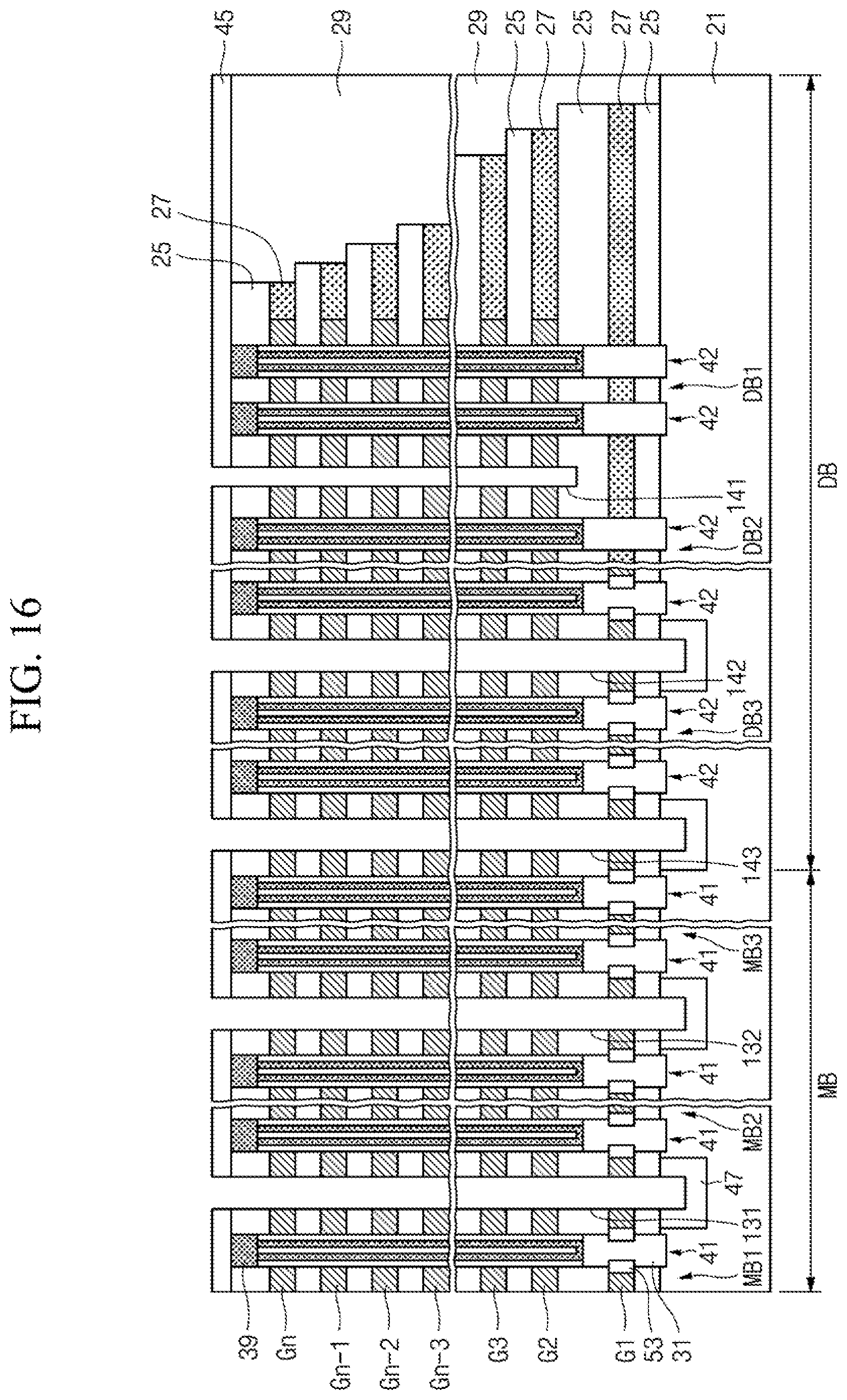 Patent US12588211 Figure 15 – Semiconductor device including stack structure and trenches