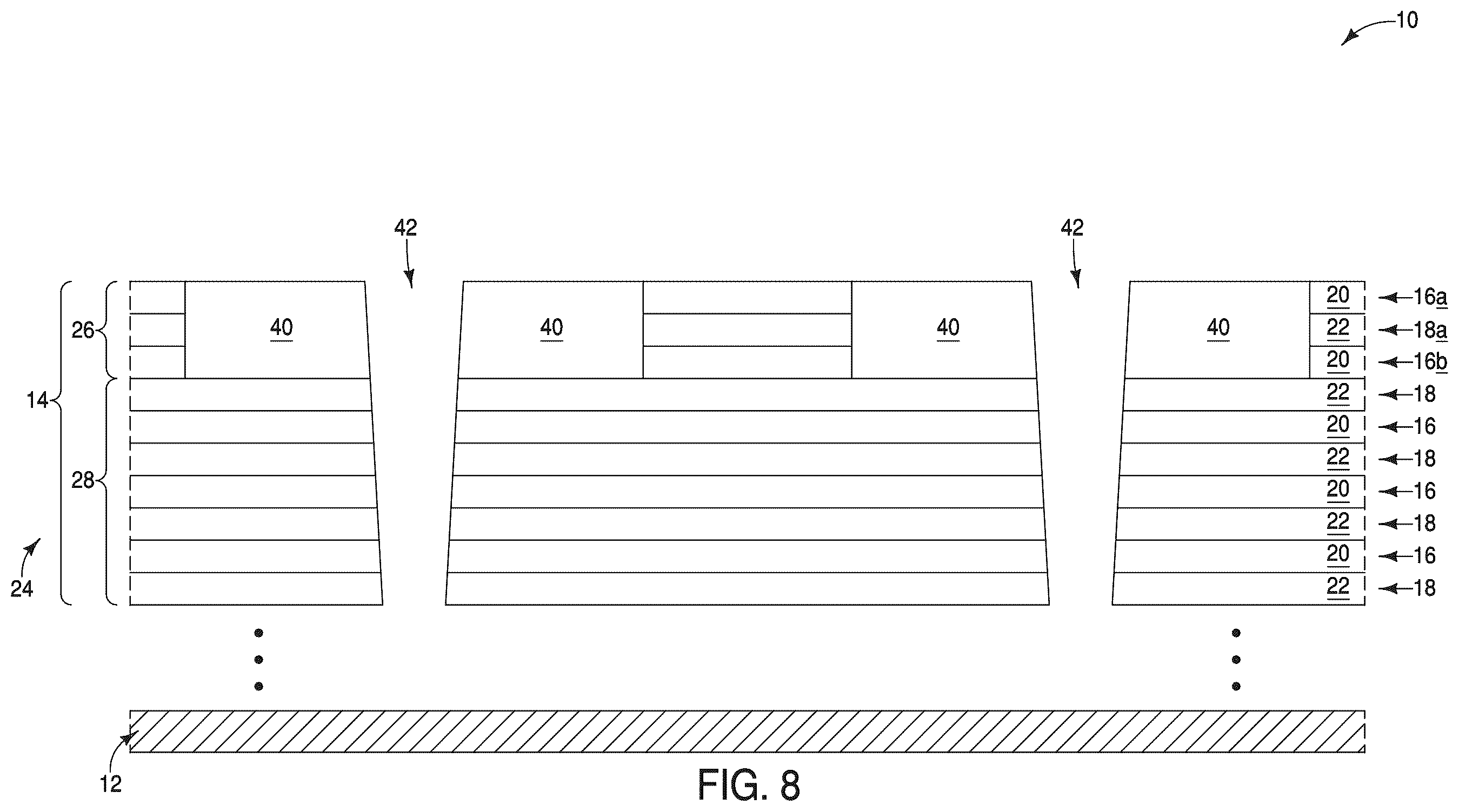 Patent US12588212 Figure 10 – Integrated assemblies, and methods of forming integrated assemblies
