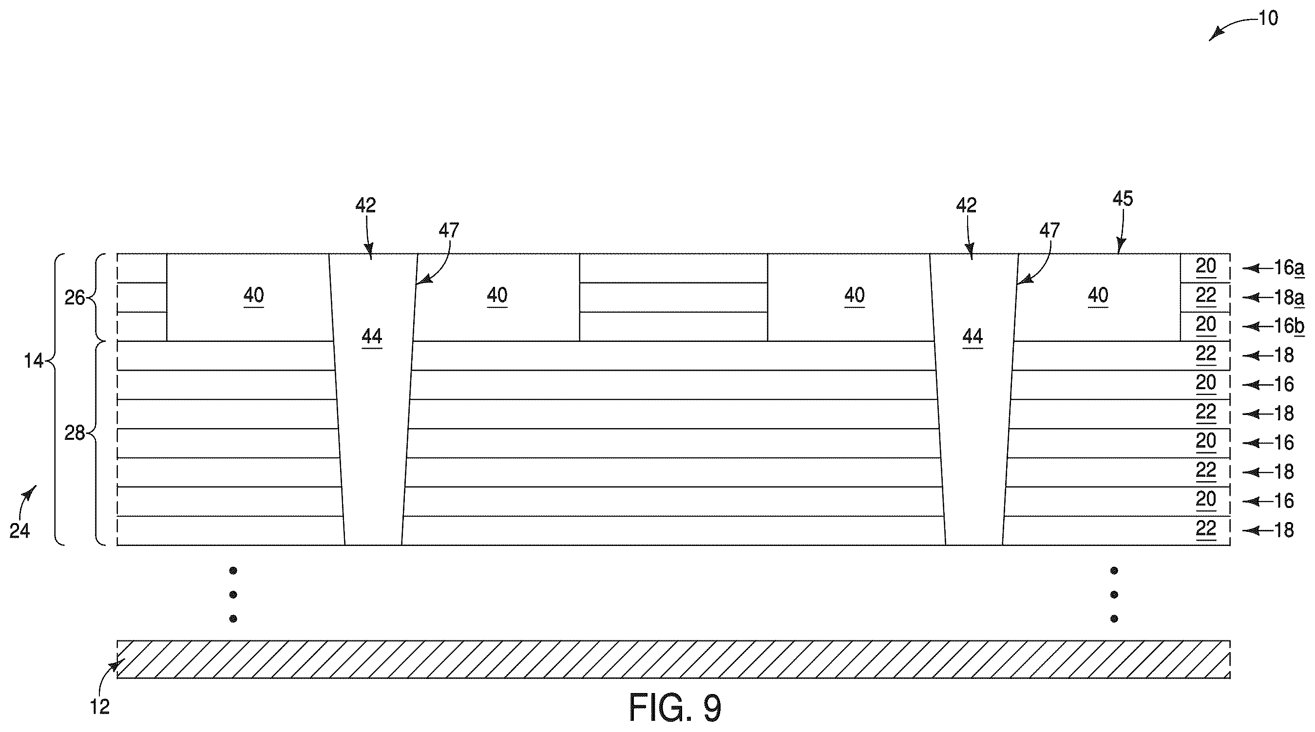 Patent US12588212 Figure 11 – Integrated assemblies, and methods of forming integrated assemblies