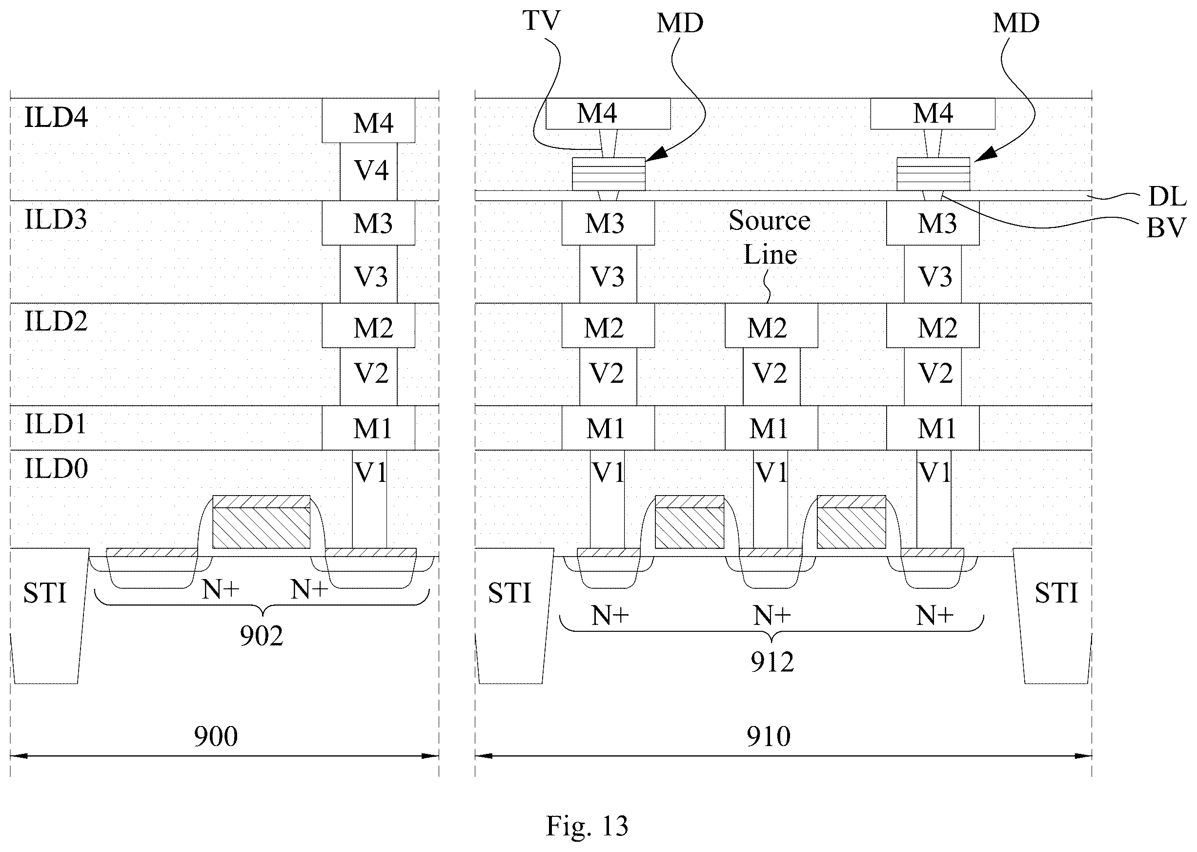 Patent US12588214 Figure 13 – Integrated circuit device and method for fabricating the same