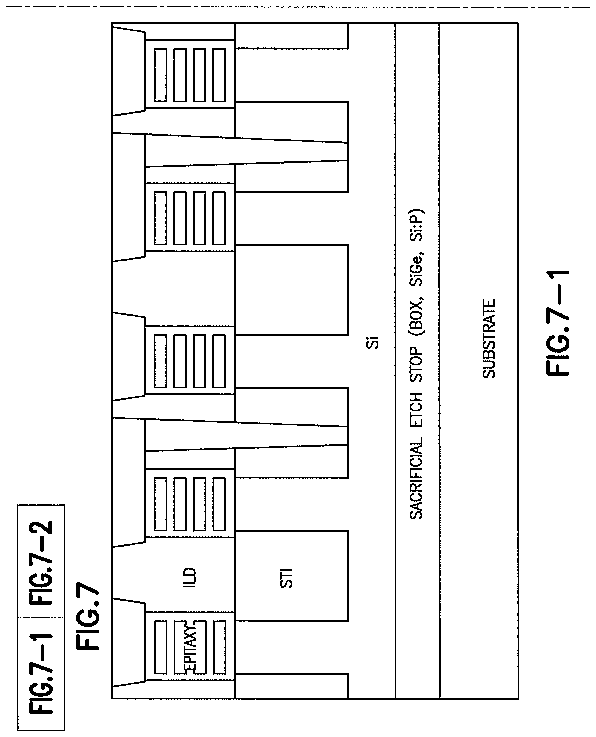 Patent US12588216 Figure 7 – Pillar based memory (MRAM) embedded within the buried power rail within a backside power distribution network