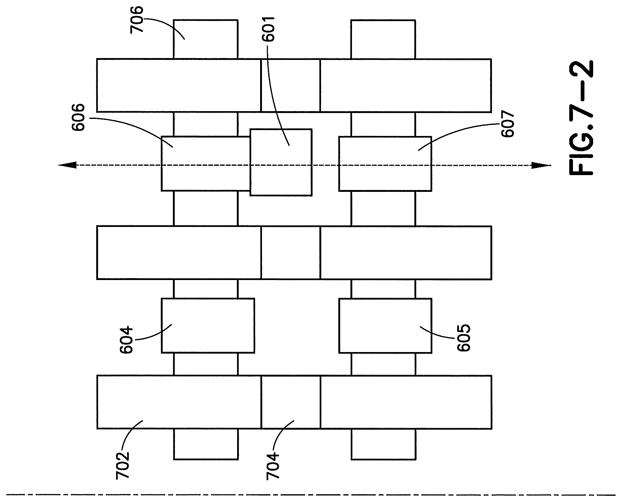 Patent US12588216 Figure 8 – Pillar based memory (MRAM) embedded within the buried power rail within a backside power distribution network