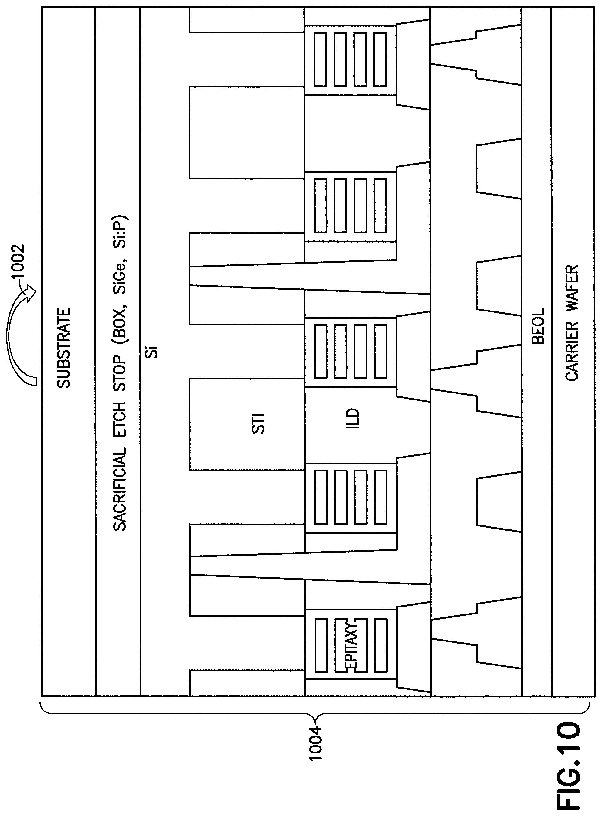 Patent US12588216 Figure 11 – Pillar based memory (MRAM) embedded within the buried power rail within a backside power distribution network
