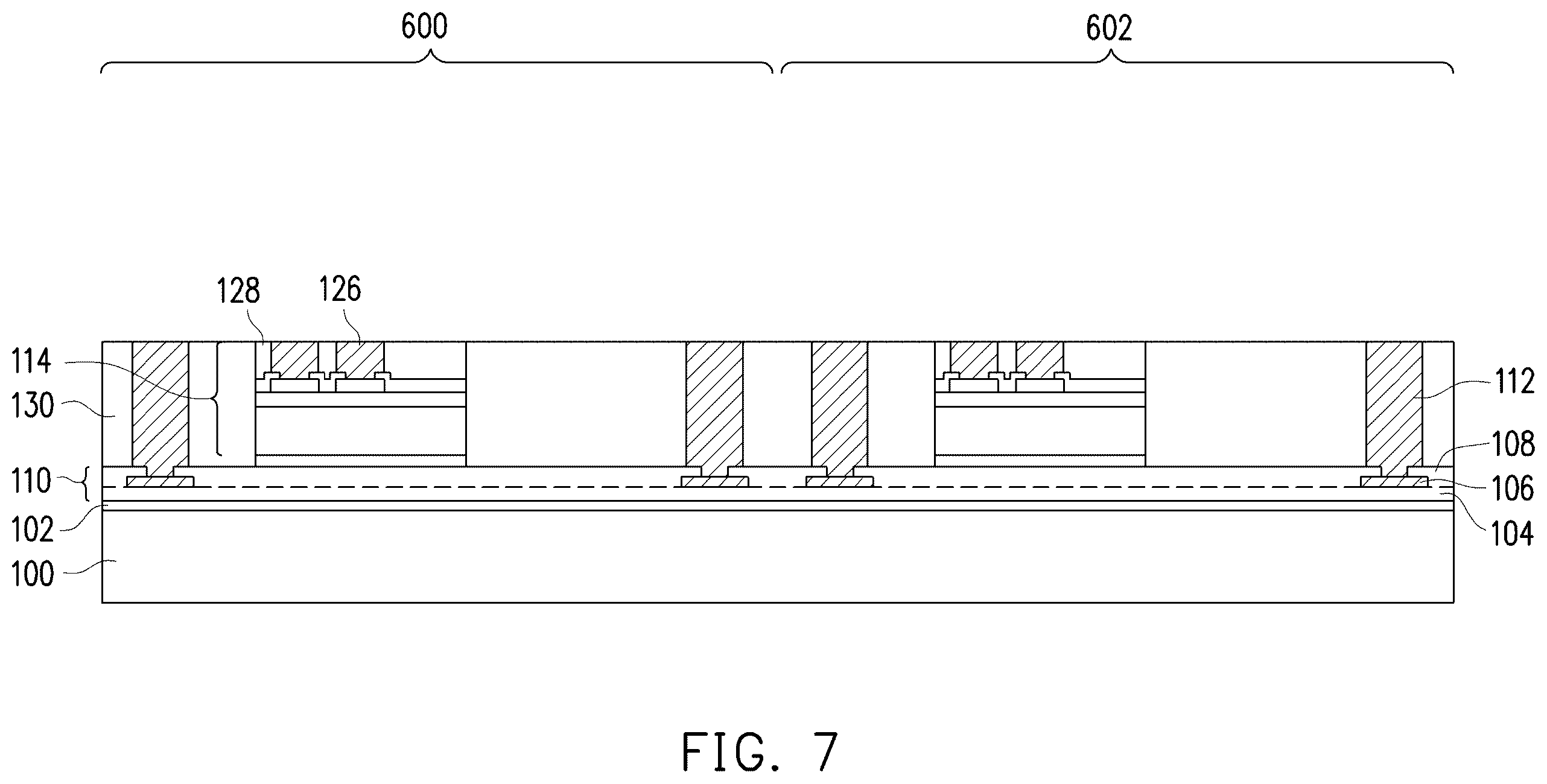 Patent US12588222 Figure 7 – Semiconductor package including an integrated circuit die and an inductor or a transformer