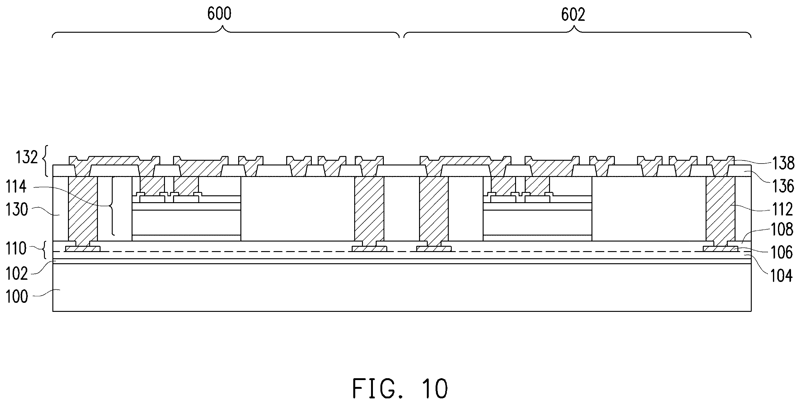 Patent US12588222 Figure 10 – Semiconductor package including an integrated circuit die and an inductor or a transformer