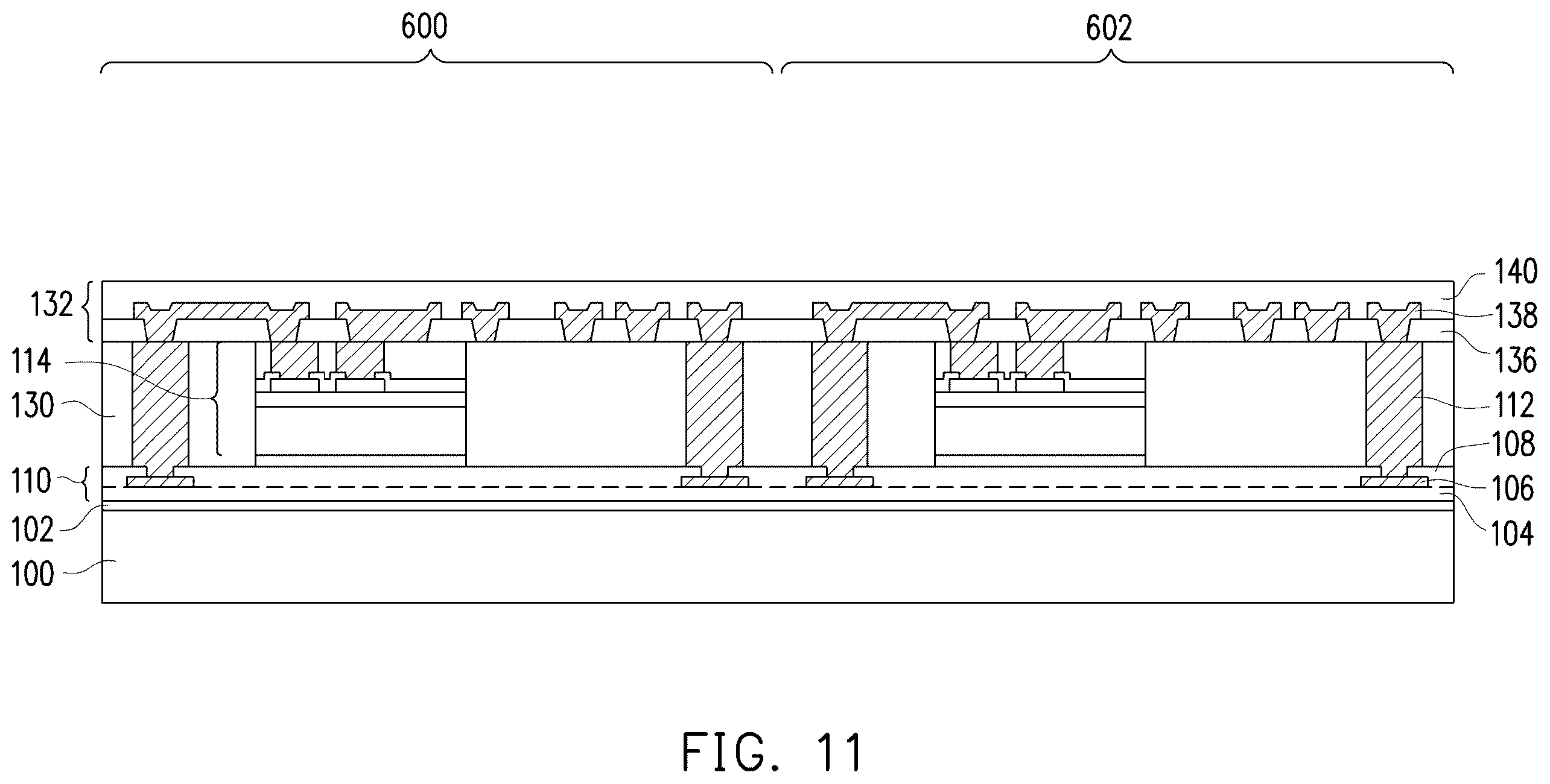 Patent US12588222 Figure 11 – Semiconductor package including an integrated circuit die and an inductor or a transformer
