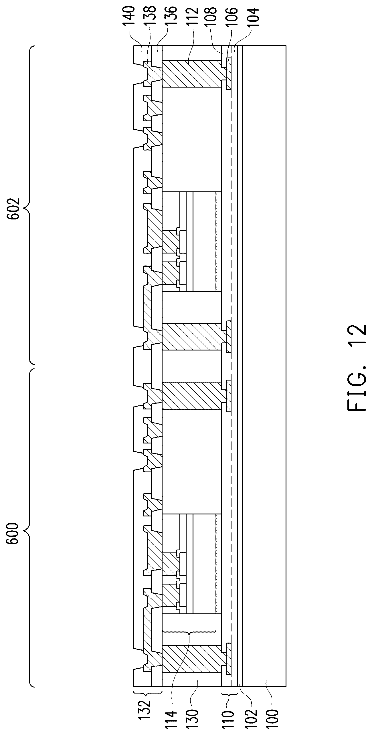 Patent US12588222 Figure 12 – Semiconductor package including an integrated circuit die and an inductor or a transformer