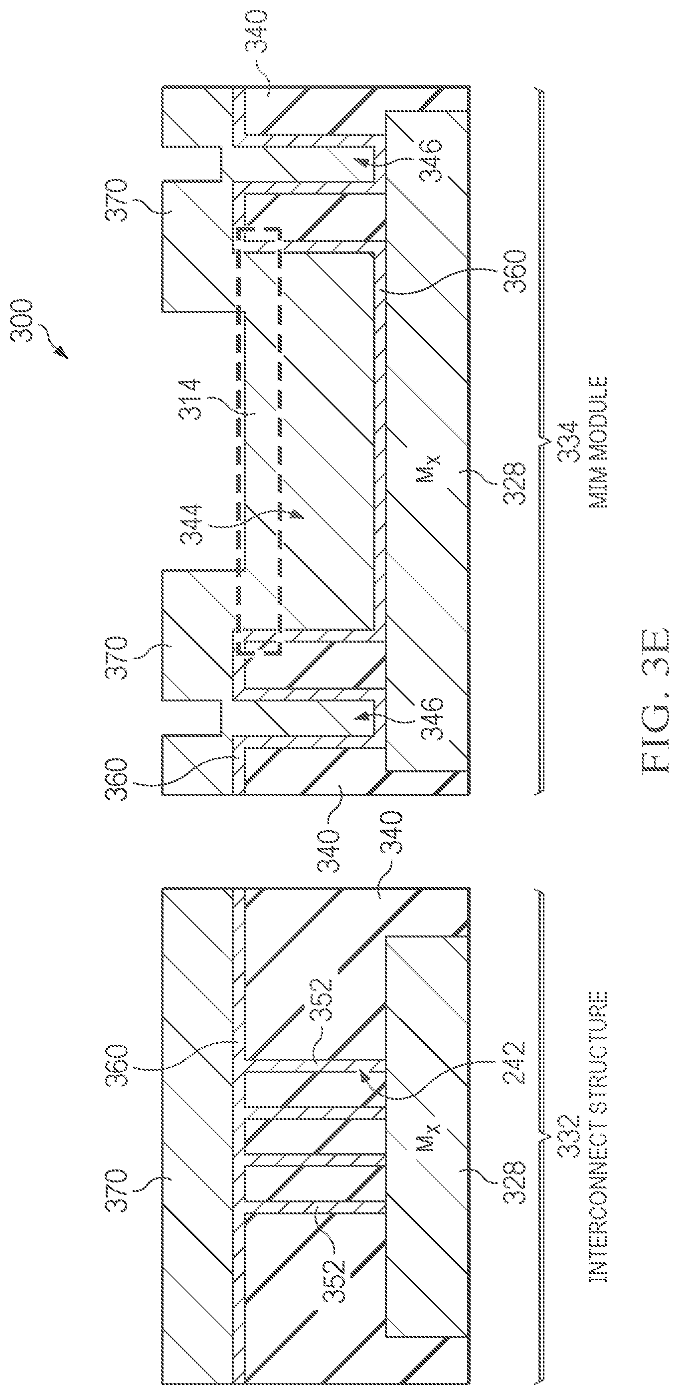 Patent US12588224 Figure 7 – Metal-insulator-metal (MIM) capacitors with curved electrode