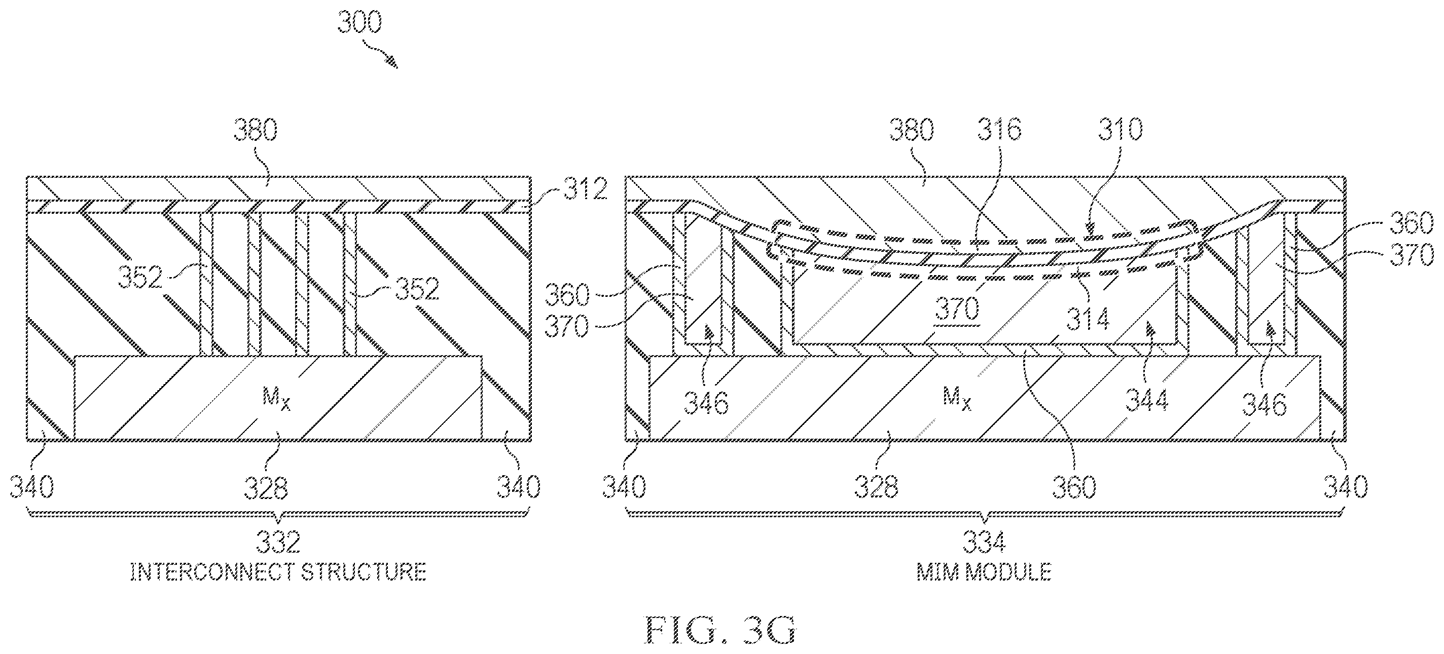 Patent US12588224 Figure 9 – Metal-insulator-metal (MIM) capacitors with curved electrode