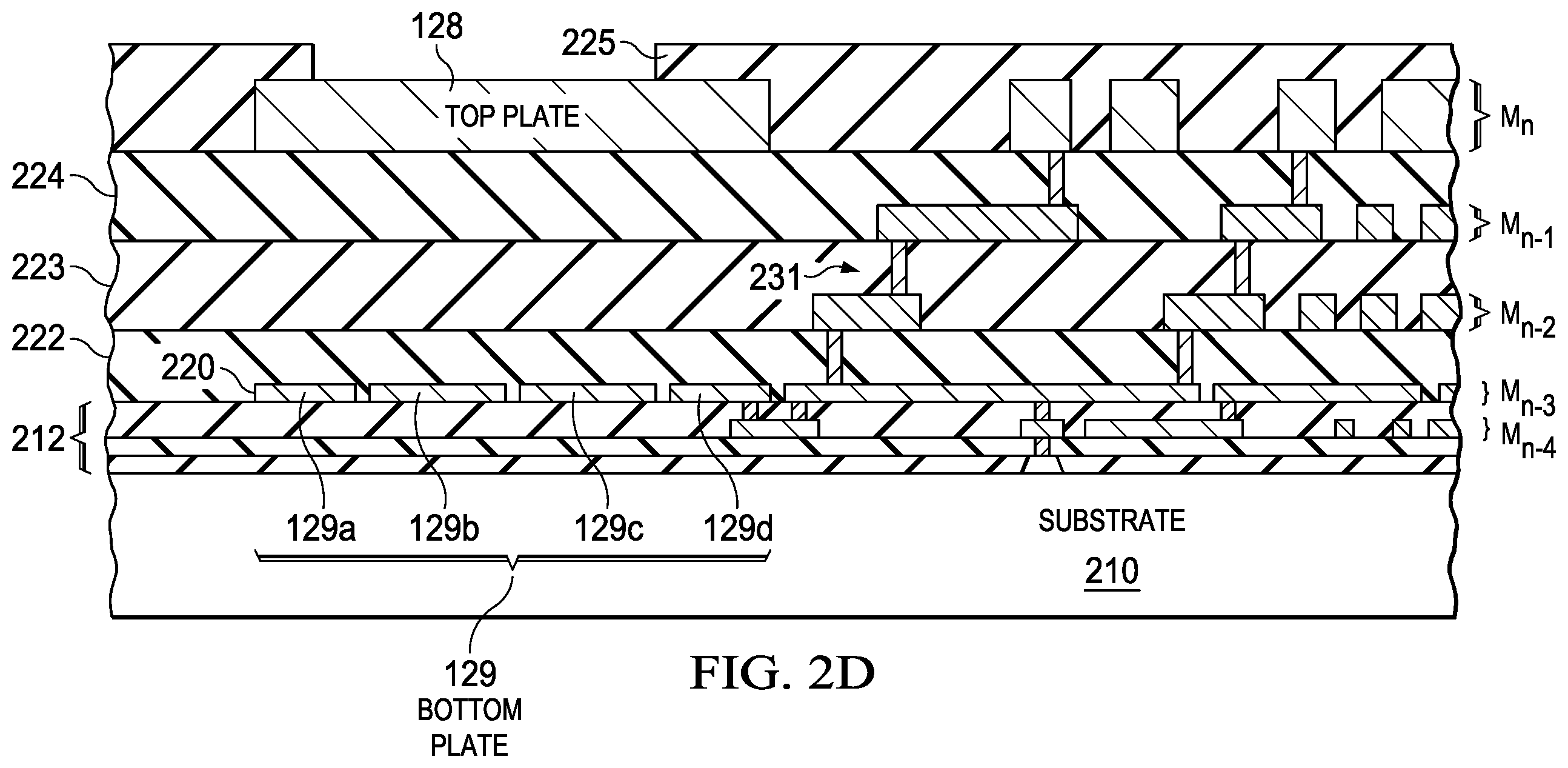 Patent US12588225 Figure 4 – IC including capacitor having segmented bottom plate