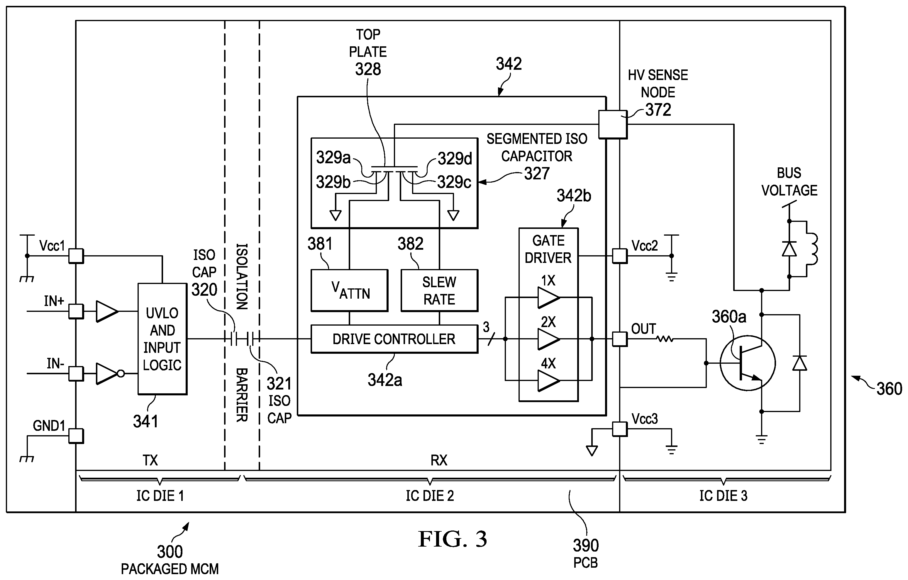 Patent US12588225 Figure 6 – IC including capacitor having segmented bottom plate