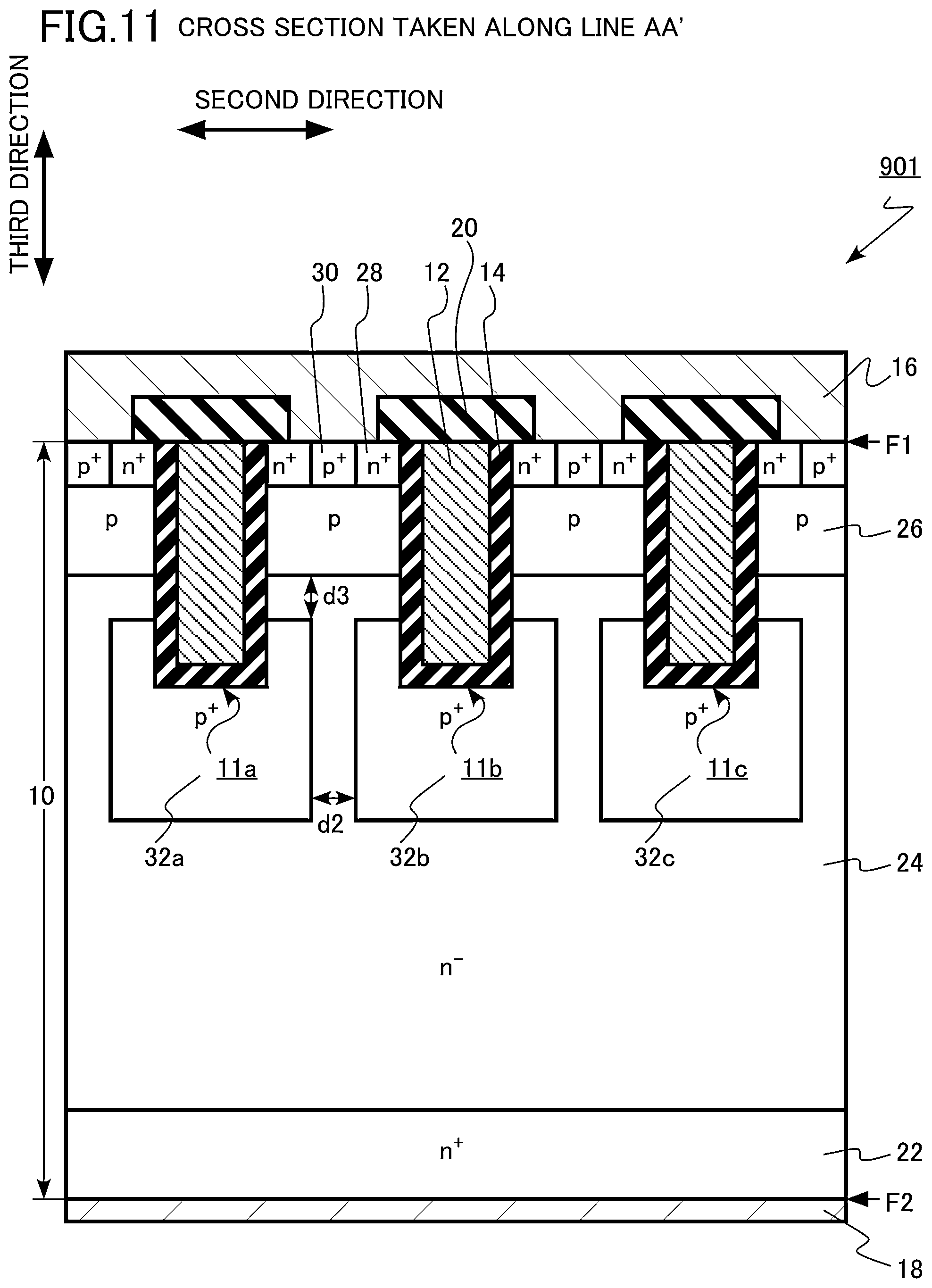 Patent US12588227 Figure 11 – Method of manufacturing semiconductor device and semiconductor device