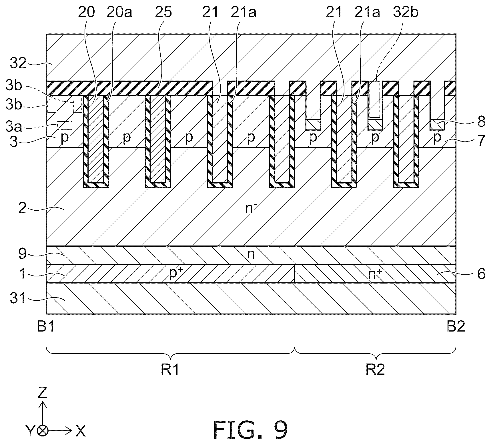 Patent US12588228 Figure 9 – Semiconductor device