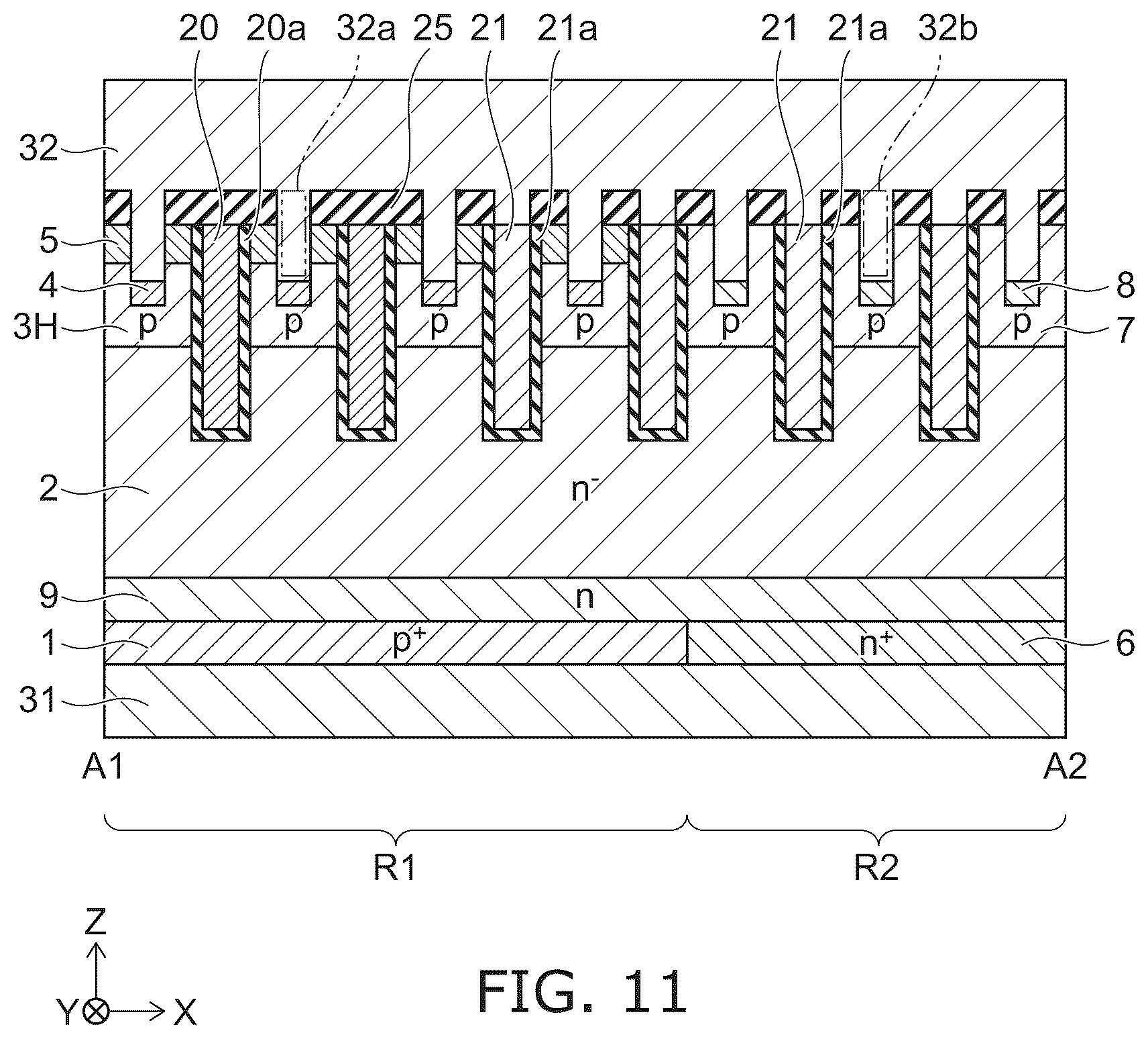 Patent US12588228 Figure 11 – Semiconductor device