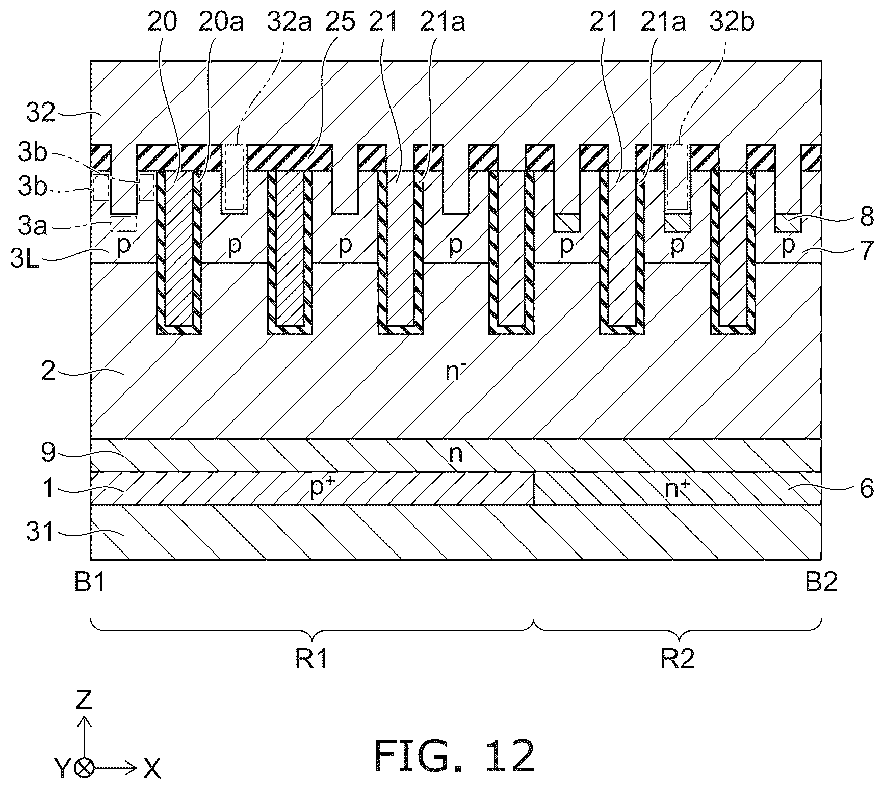 Patent US12588228 Figure 12 – Semiconductor device