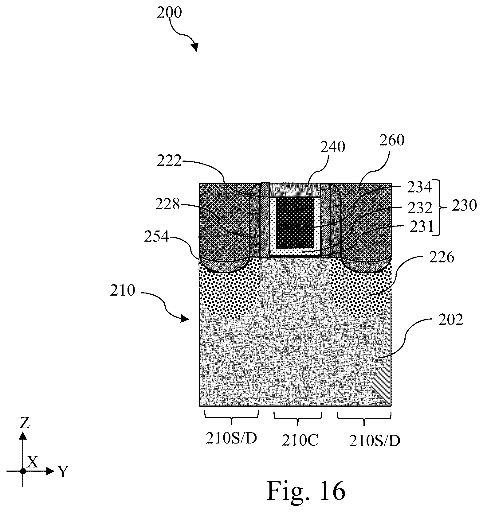 Patent US12588229 Figure 16 – Gate-top dielectric structure for self-aligned contact