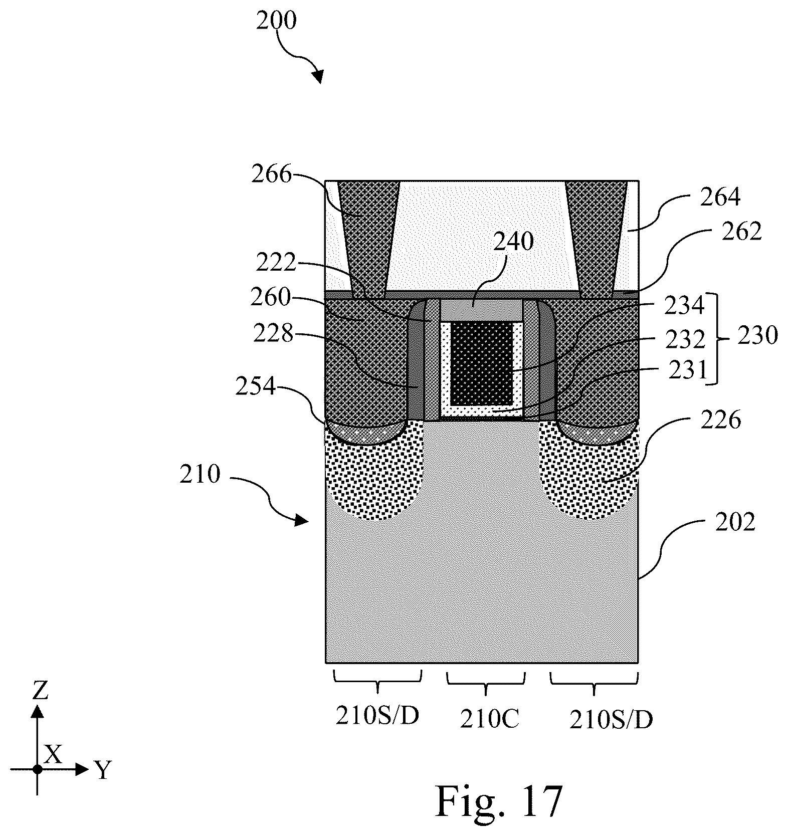 Patent US12588229 Figure 17 – Gate-top dielectric structure for self-aligned contact