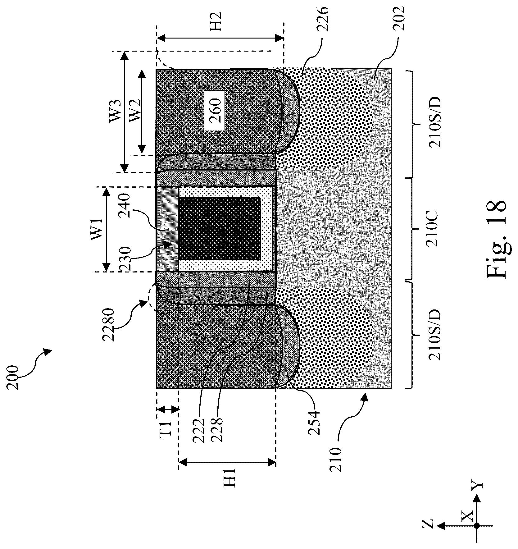 Patent US12588229 Figure 18 – Gate-top dielectric structure for self-aligned contact