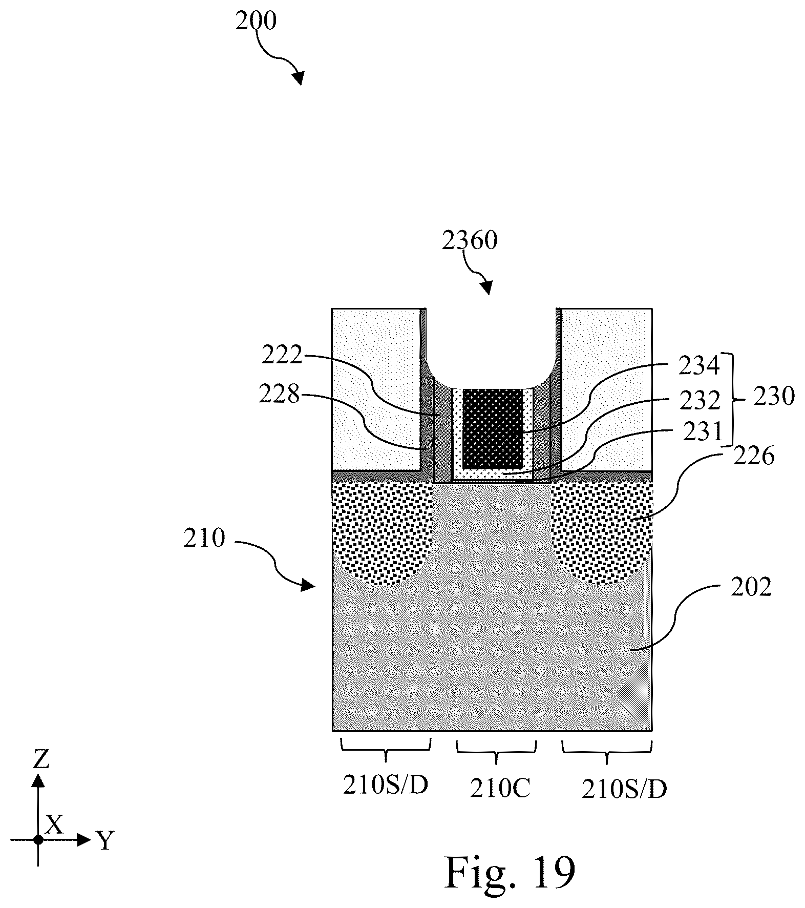 Patent US12588229 Figure 19 – Gate-top dielectric structure for self-aligned contact