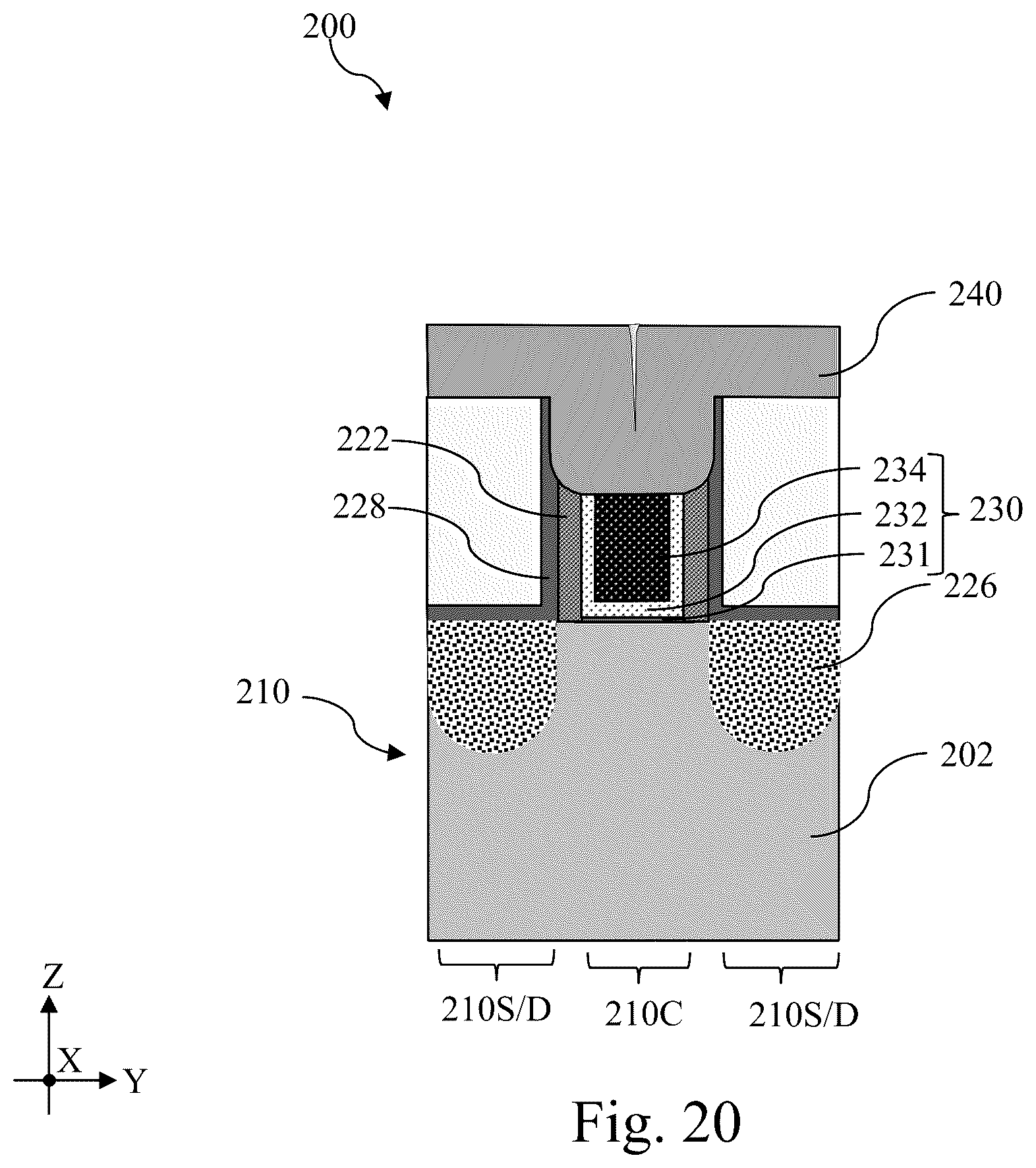Patent US12588229 Figure 20 – Gate-top dielectric structure for self-aligned contact