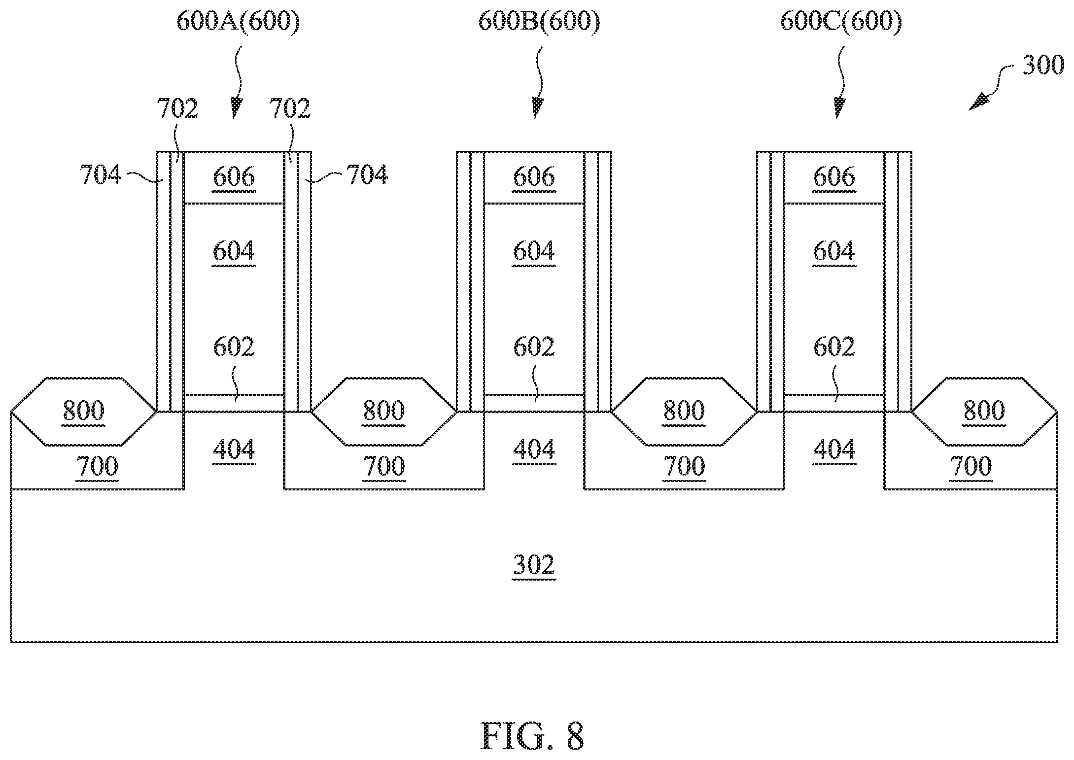 Patent US12588230 Figure 6 – Silicon layer-based silicide contacts