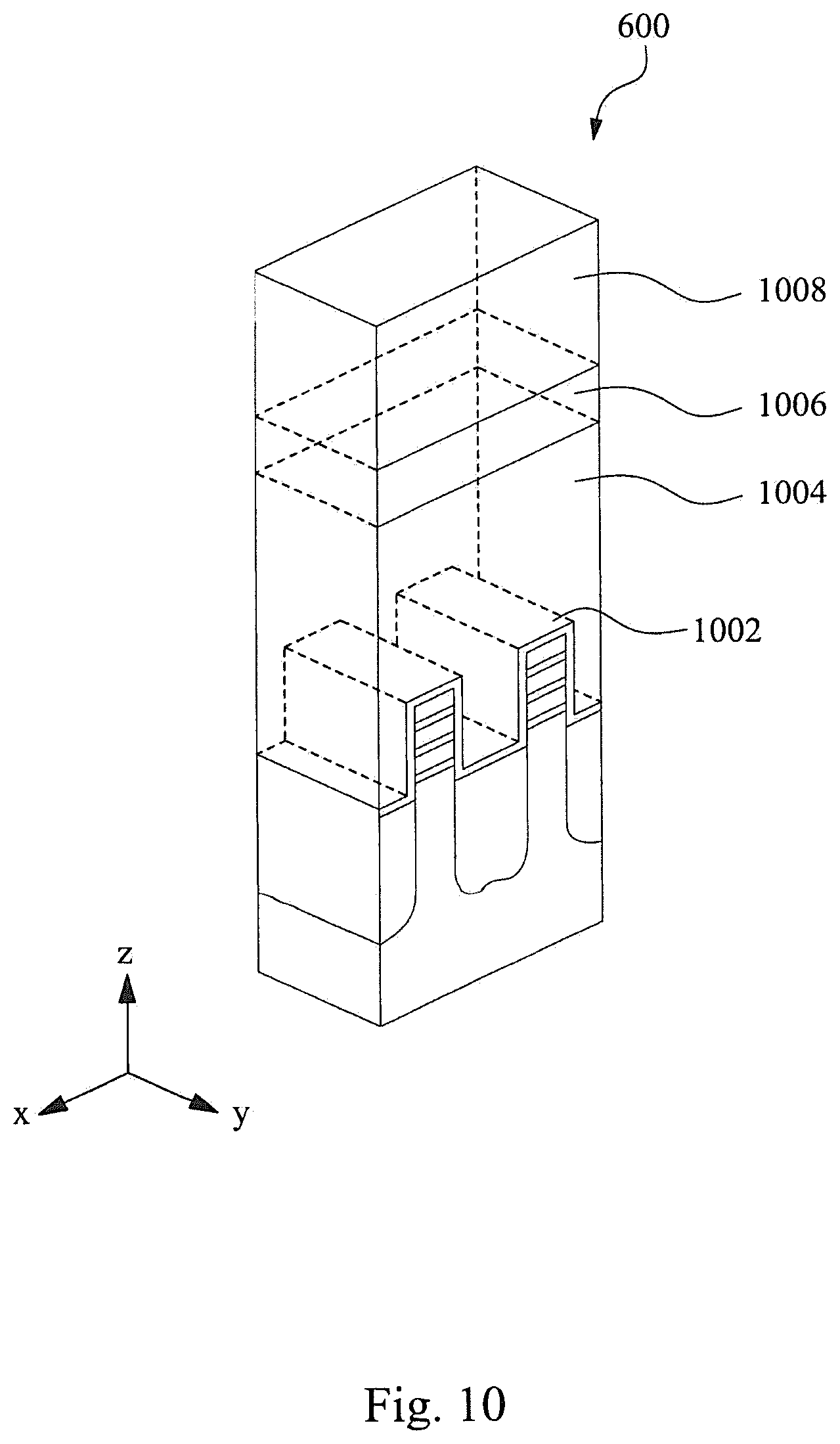 Patent US12588234 Figure 10 – Semiconductor devices with implanted STI regions and methods of forming the same
