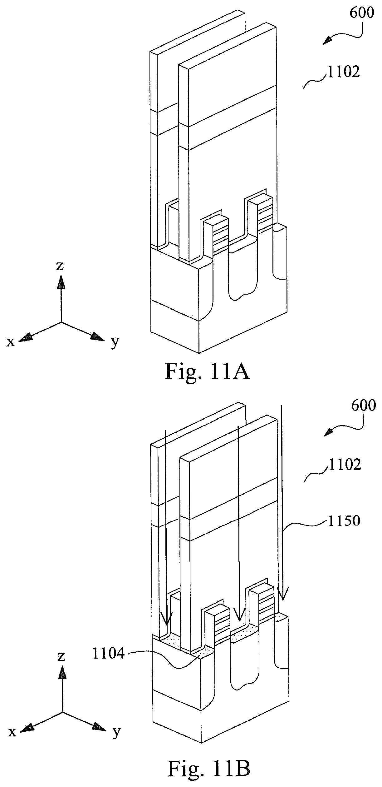 Patent US12588234 Figure 11 – Semiconductor devices with implanted STI regions and methods of forming the same