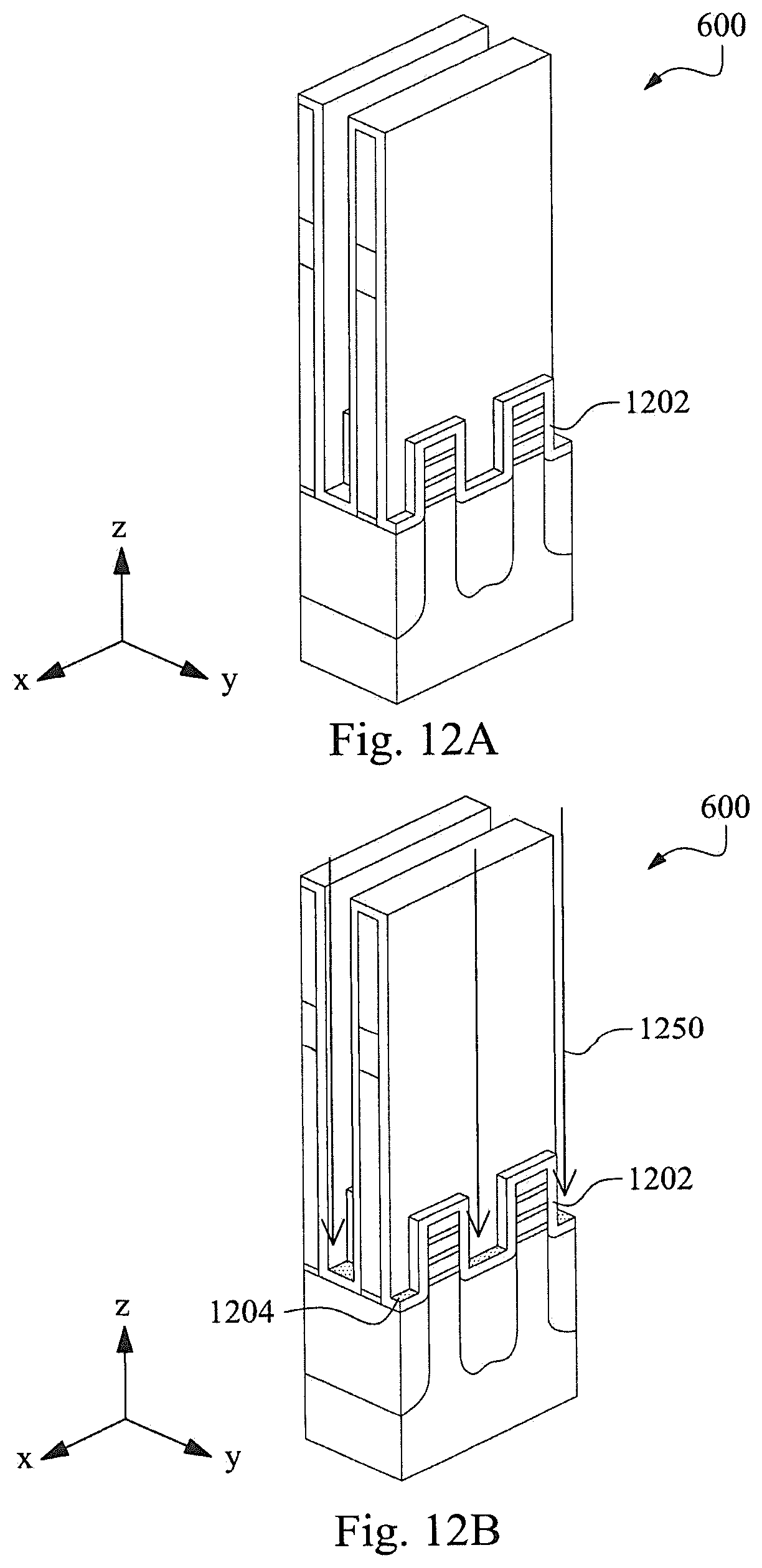 Patent US12588234 Figure 12 – Semiconductor devices with implanted STI regions and methods of forming the same