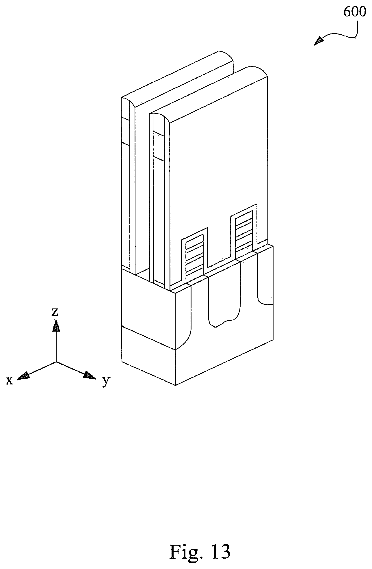 Patent US12588234 Figure 13 – Semiconductor devices with implanted STI regions and methods of forming the same
