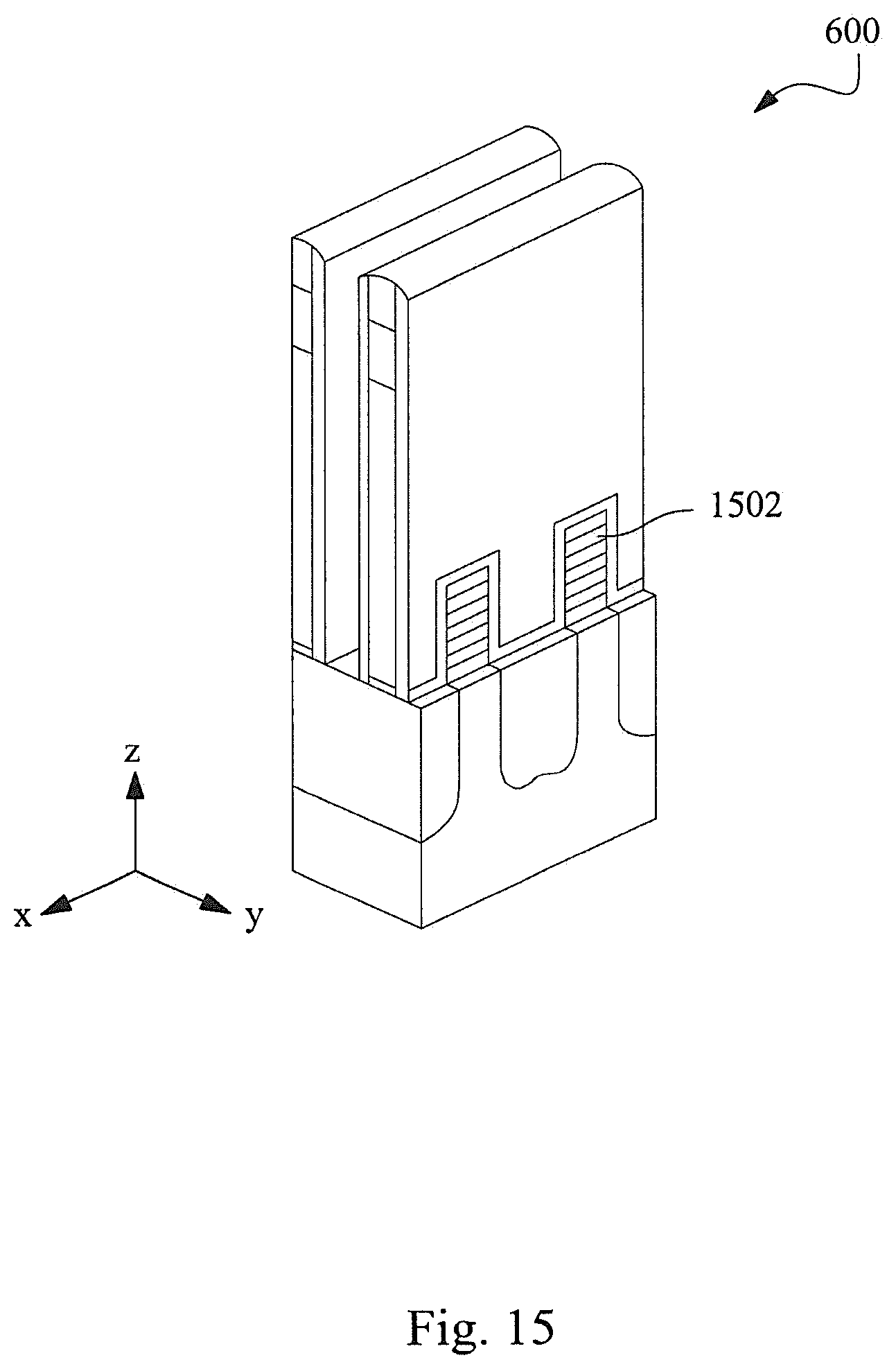 Patent US12588234 Figure 15 – Semiconductor devices with implanted STI regions and methods of forming the same